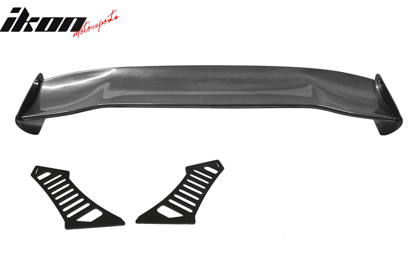 56"Inch GT Style Trunk Spoiler V3 Side Plates V3 Legs 3D Carbon Fiber