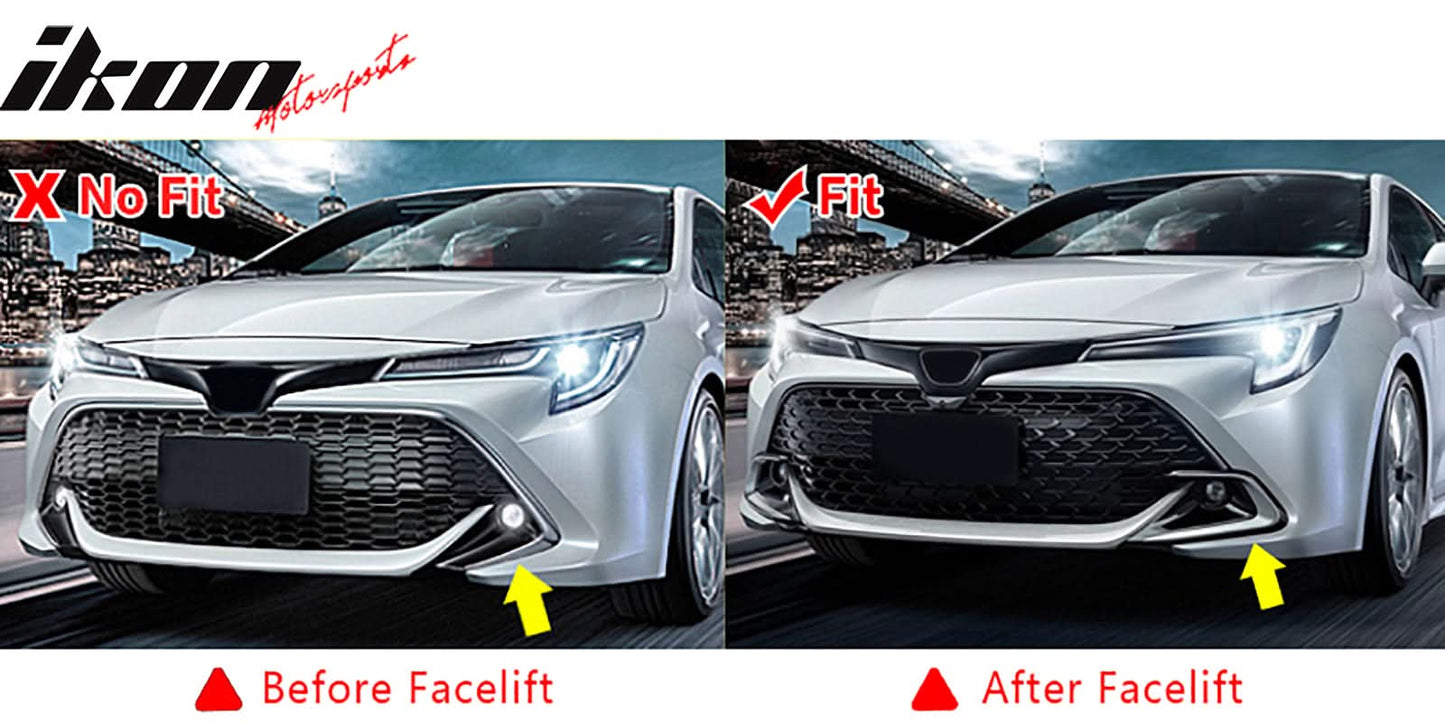 2022-2023 Toyota Corolla Gloss Black Front Bumper Lip + Side Canards