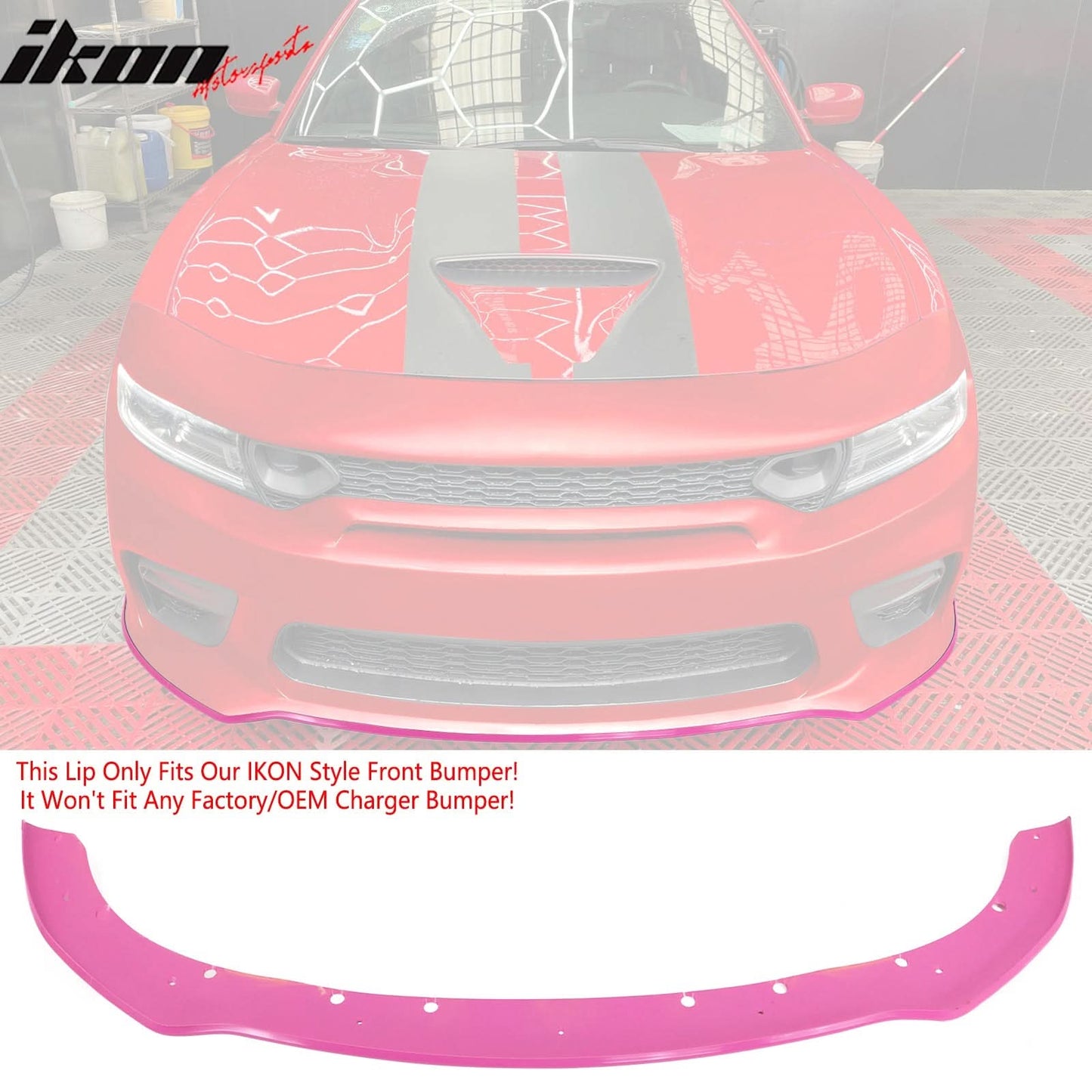 2015-2023 Dodge Charger Widebody SRT Front Bumper Cover + Pink Lip PP