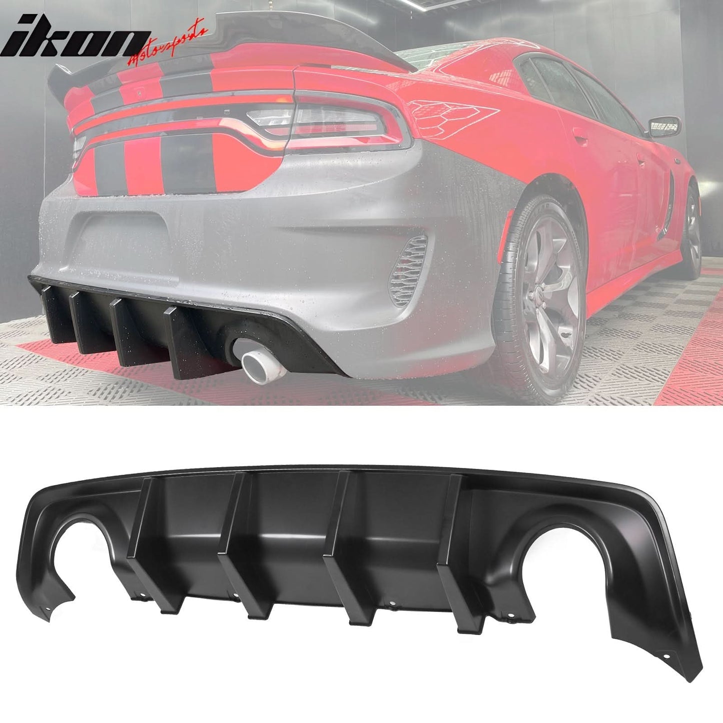 2015-2023 Dodge Charger Rear & Front Bumper + Pink Lip Diffuser PP