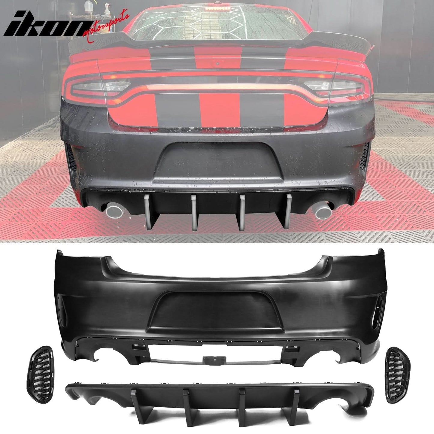 2015-2023 Dodge Charger Widebody SRT Rear & Front Bumper Lip Diffuser