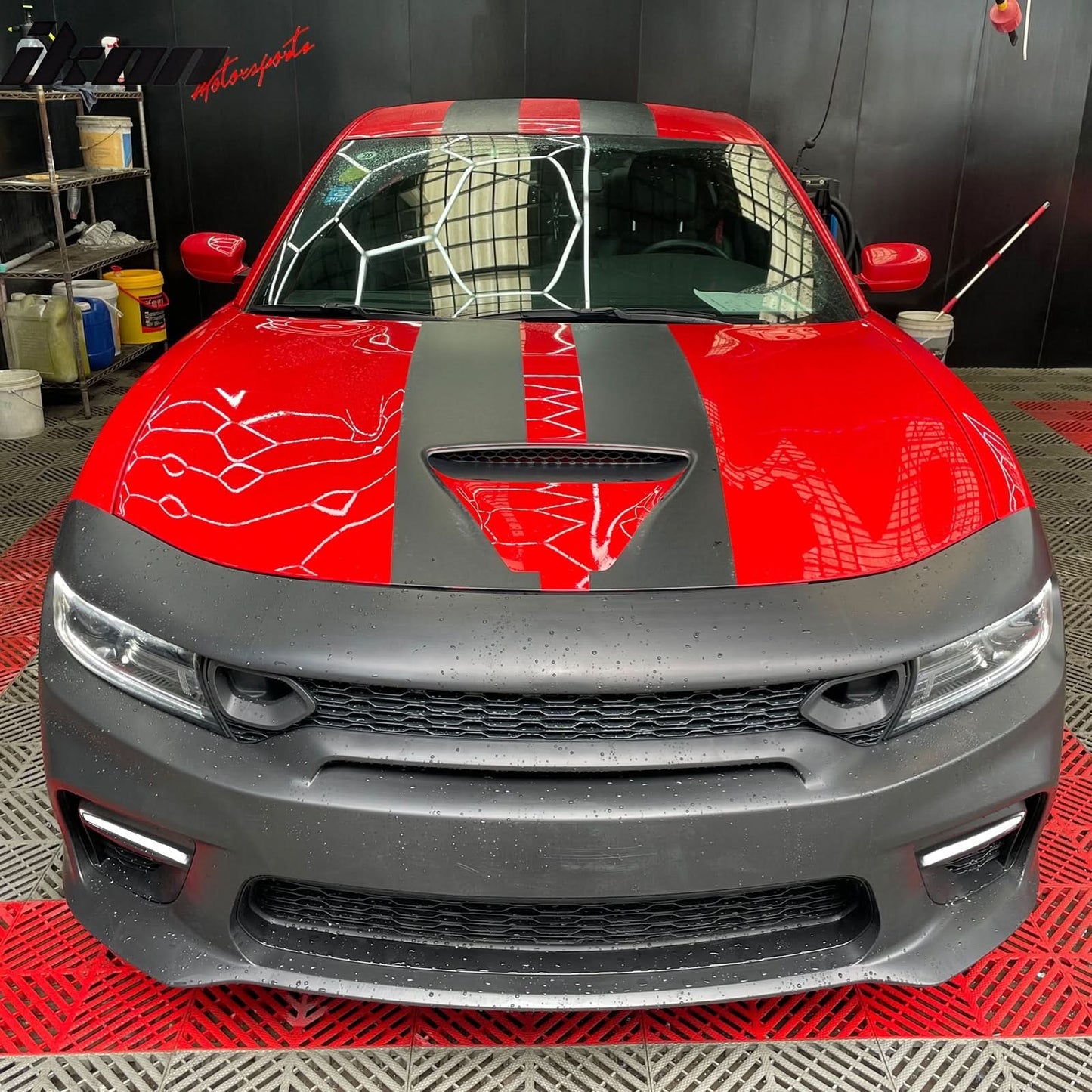 2015-2023 Dodge Charger Widebody SRT Black LED Front Bumper Kits PP