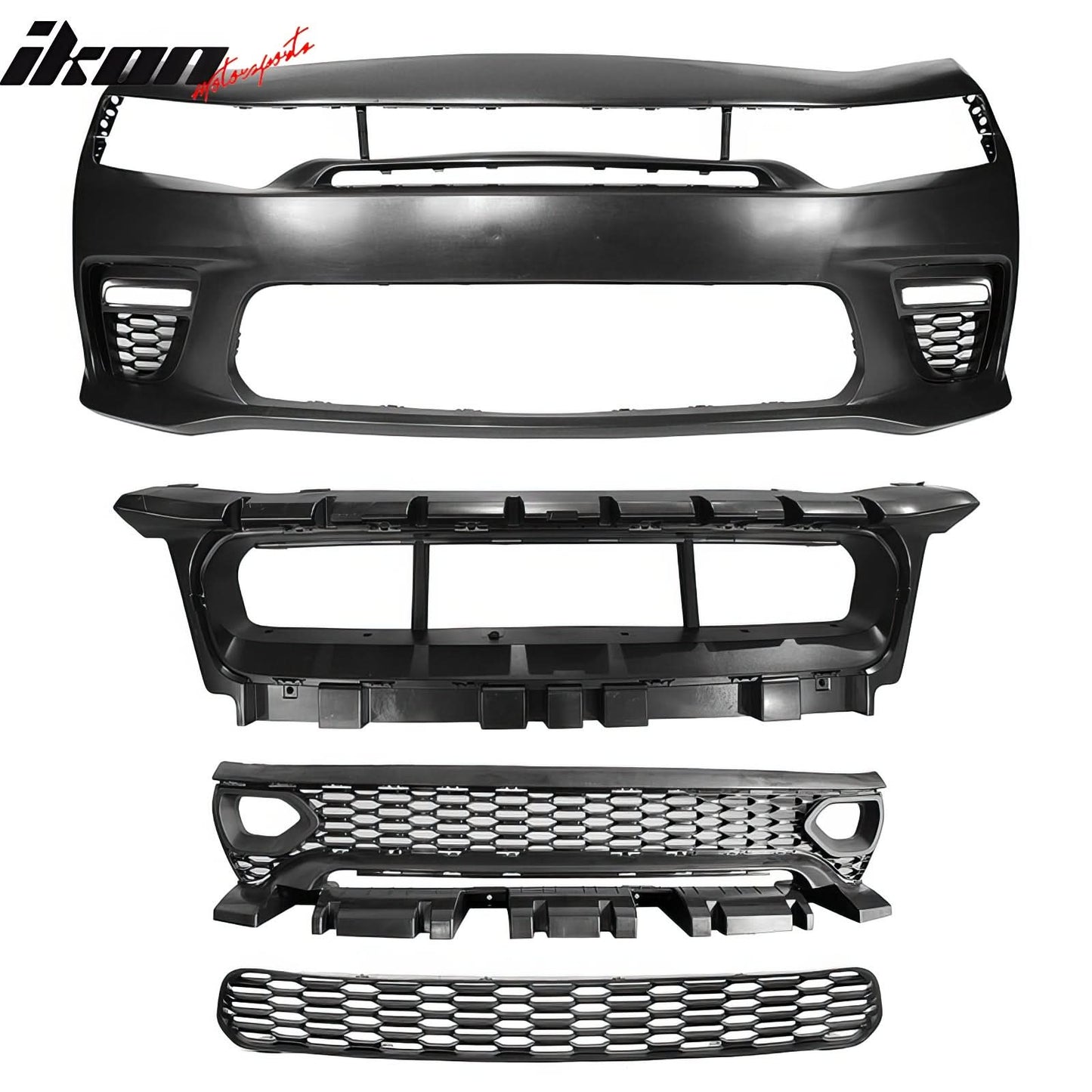 2015-2023 Dodge Charger Widebody SRT Black LED Front Bumper Kits PP