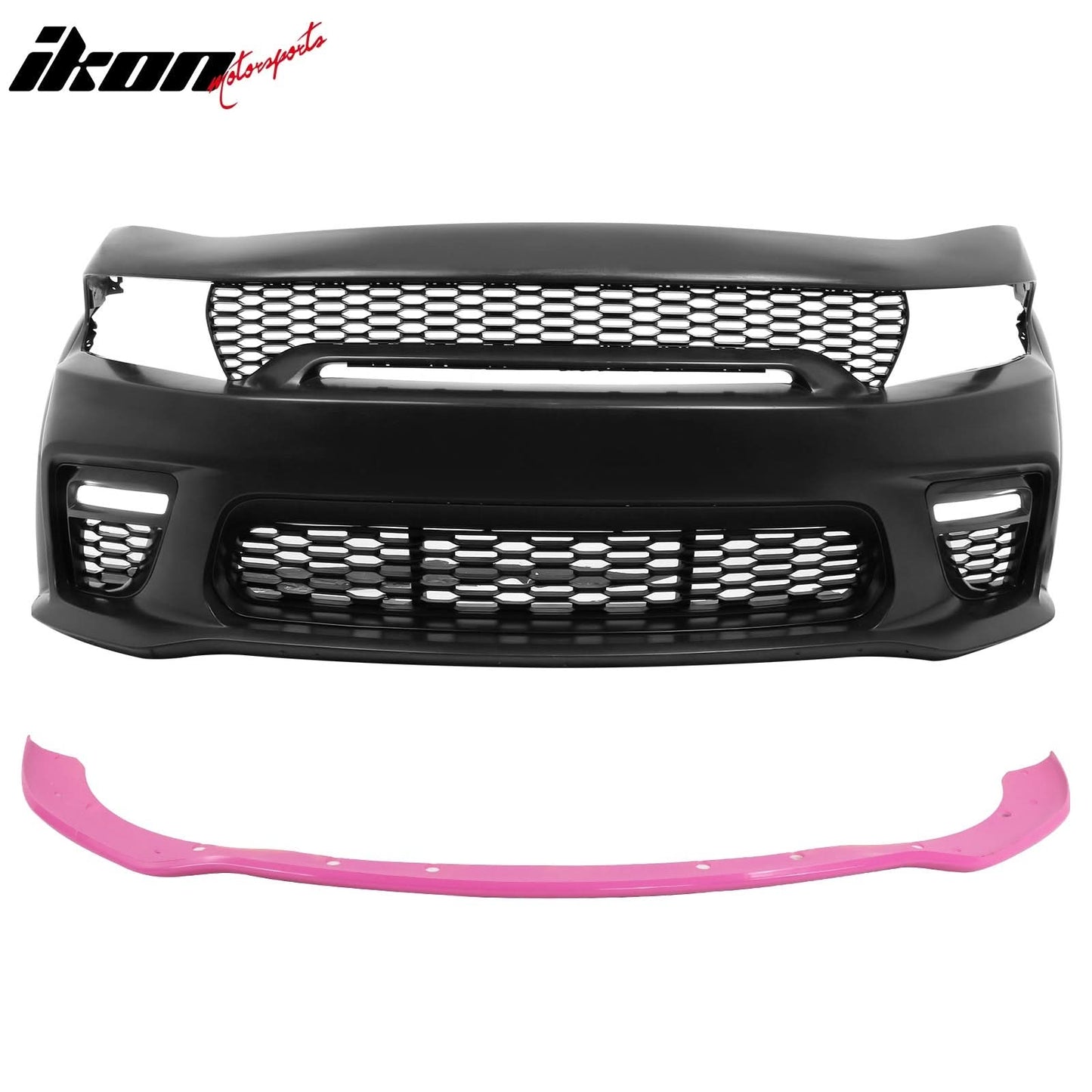 2015-2023 Dodge Charger Widebody Front Bumper Cover Pink Lip LED PP
