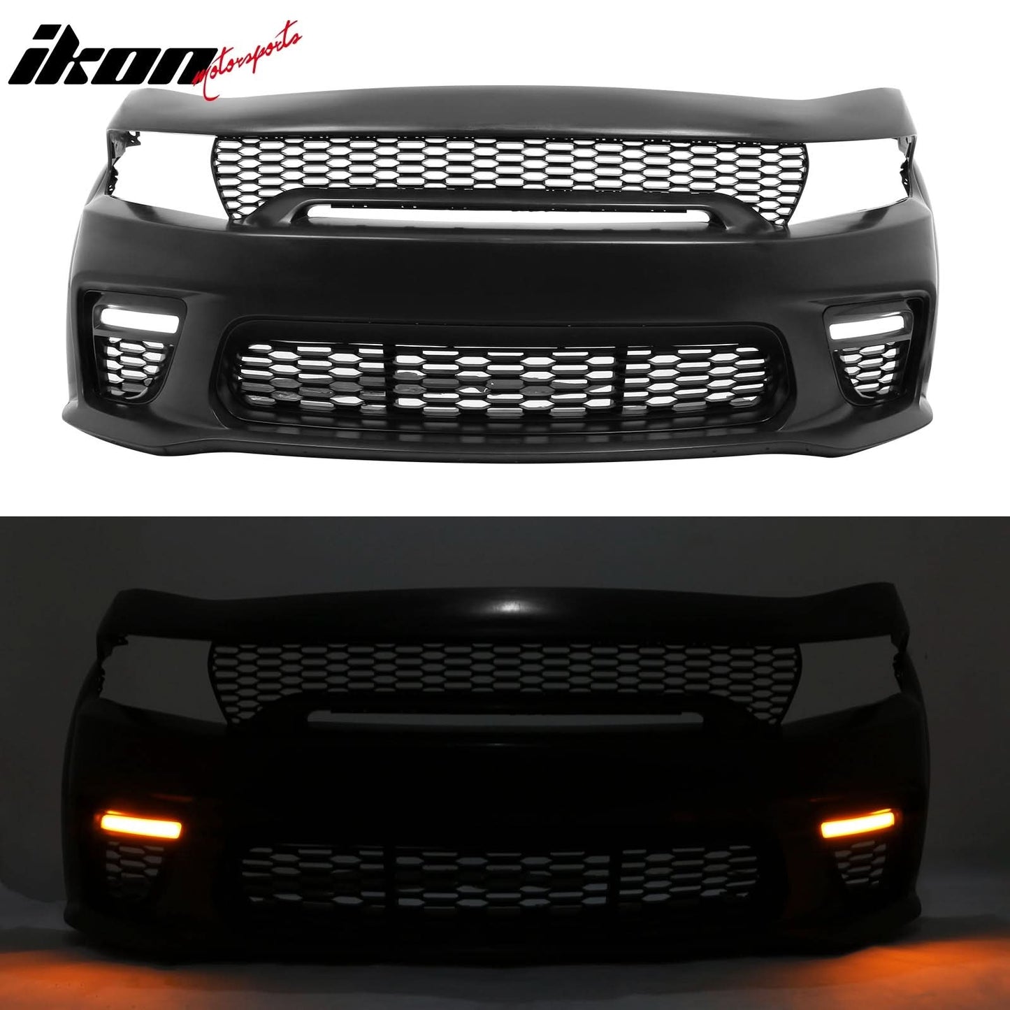 2015-2023 Dodge Charger  Front Bumper Cover Grill LED Widebody Black P