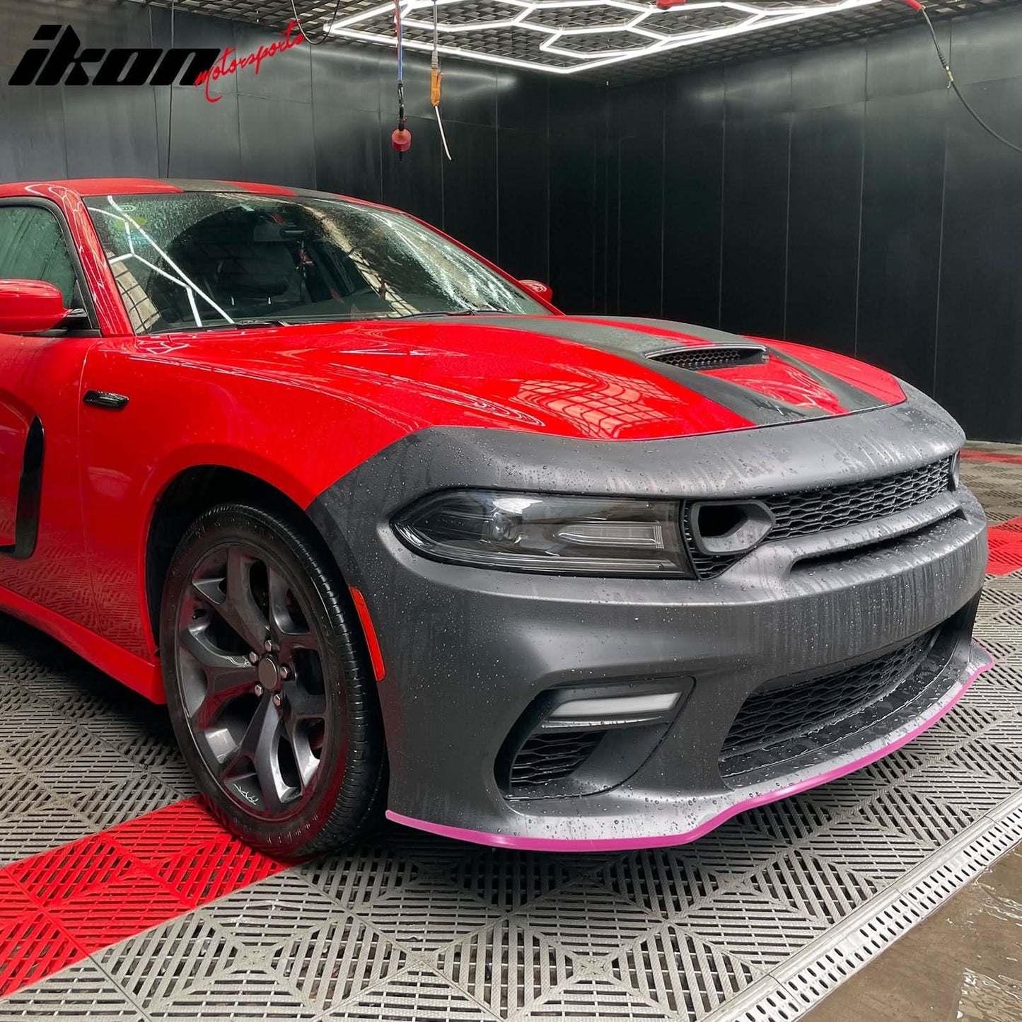2015-2023 Dodge Charger Widebody SRT LED Front Bumper Cover Pink PP