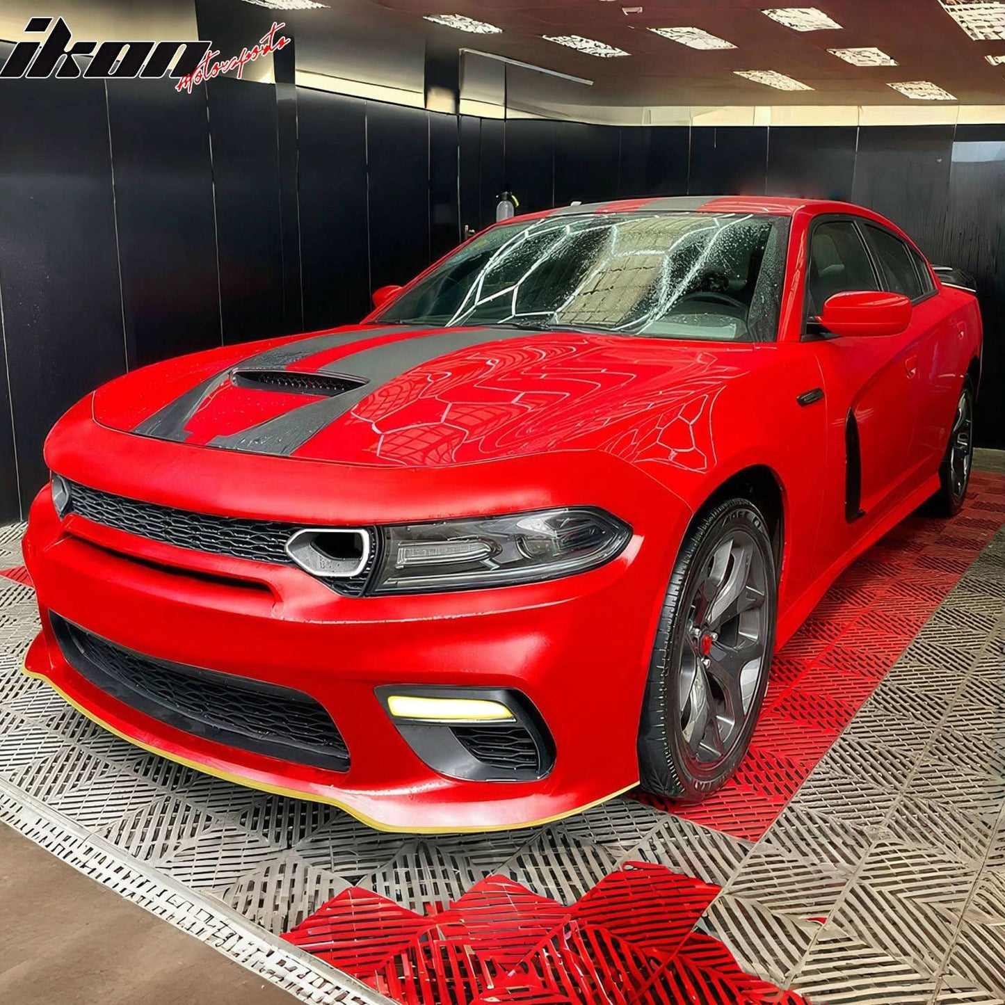 2015-2023 Dodge Charger Widebody SRT Bumper Cover Yellow Lip LED PP