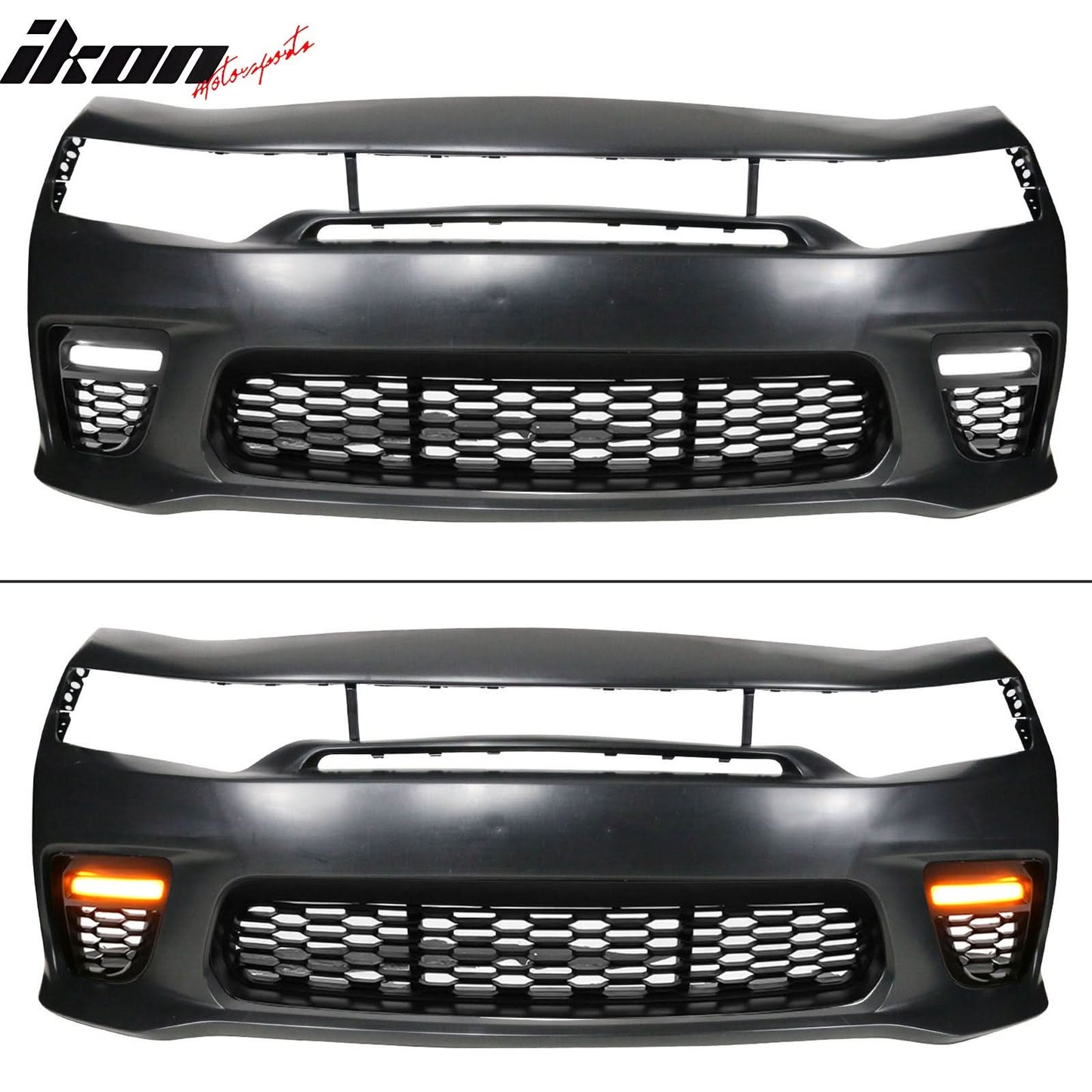 2015-2023 Dodge Charger Widebody SRT Bumper Cover Yellow Lip LED PP