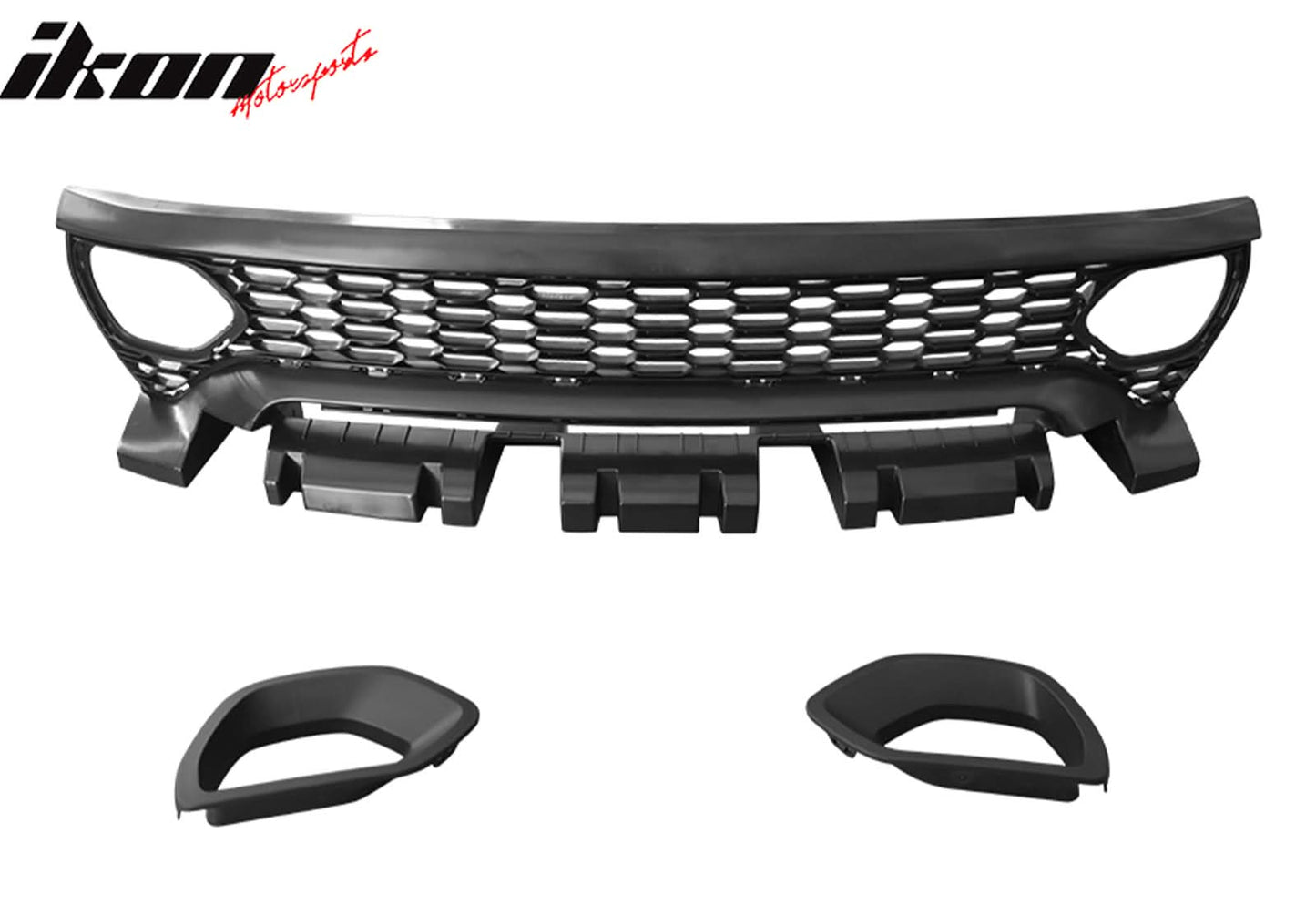 2015-2023 Charger IKON Matte Black Front Rear Bumper Covers LED PP