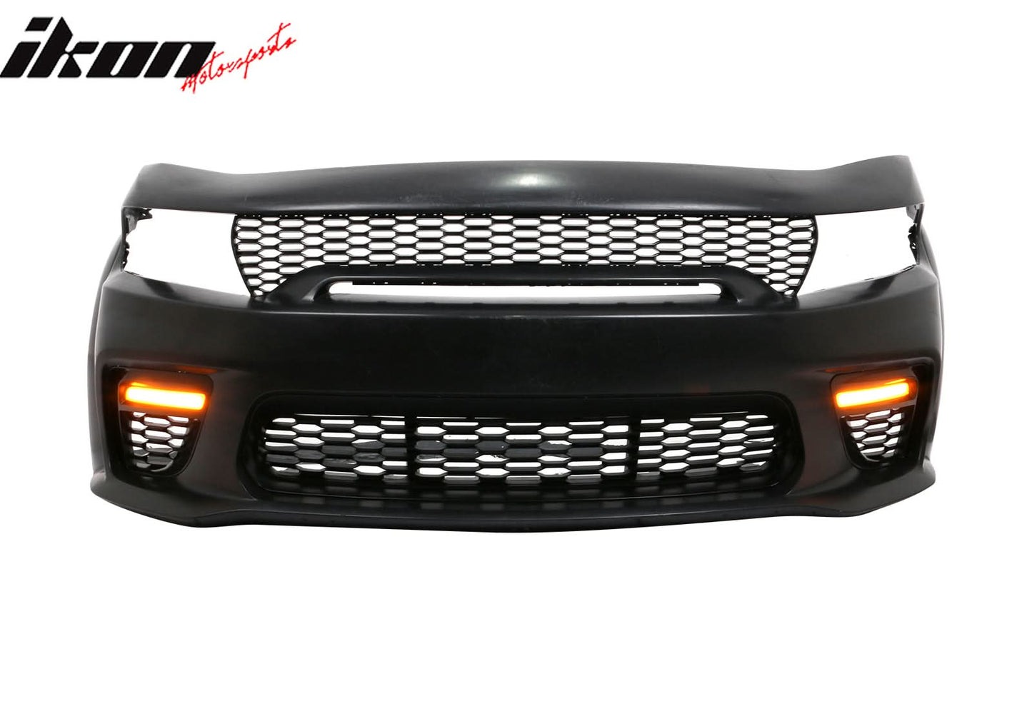 2015-2023 Charger IKON Gloss Black Front Rear Bumper Covers LED PP