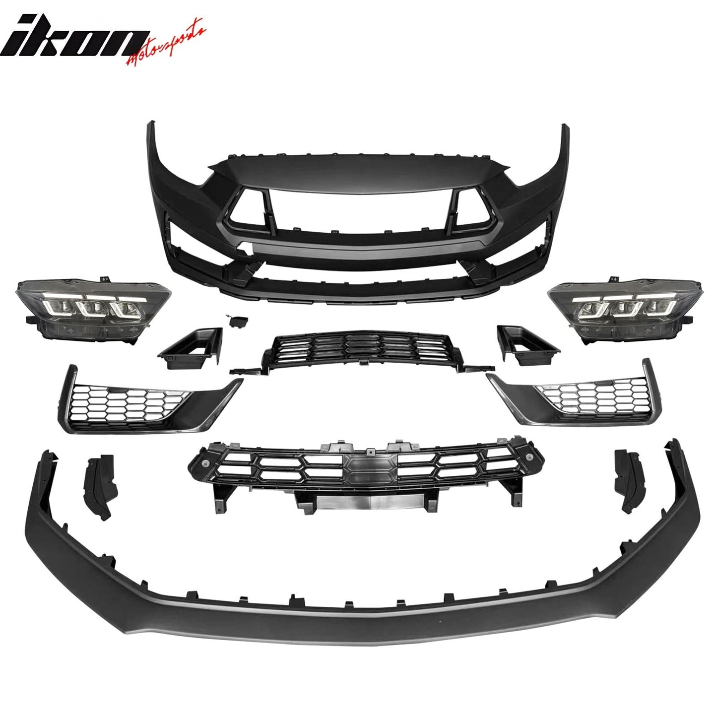 2015-2017 Ford Mustang Dark Horse Bumper Cover Switchback Headlight