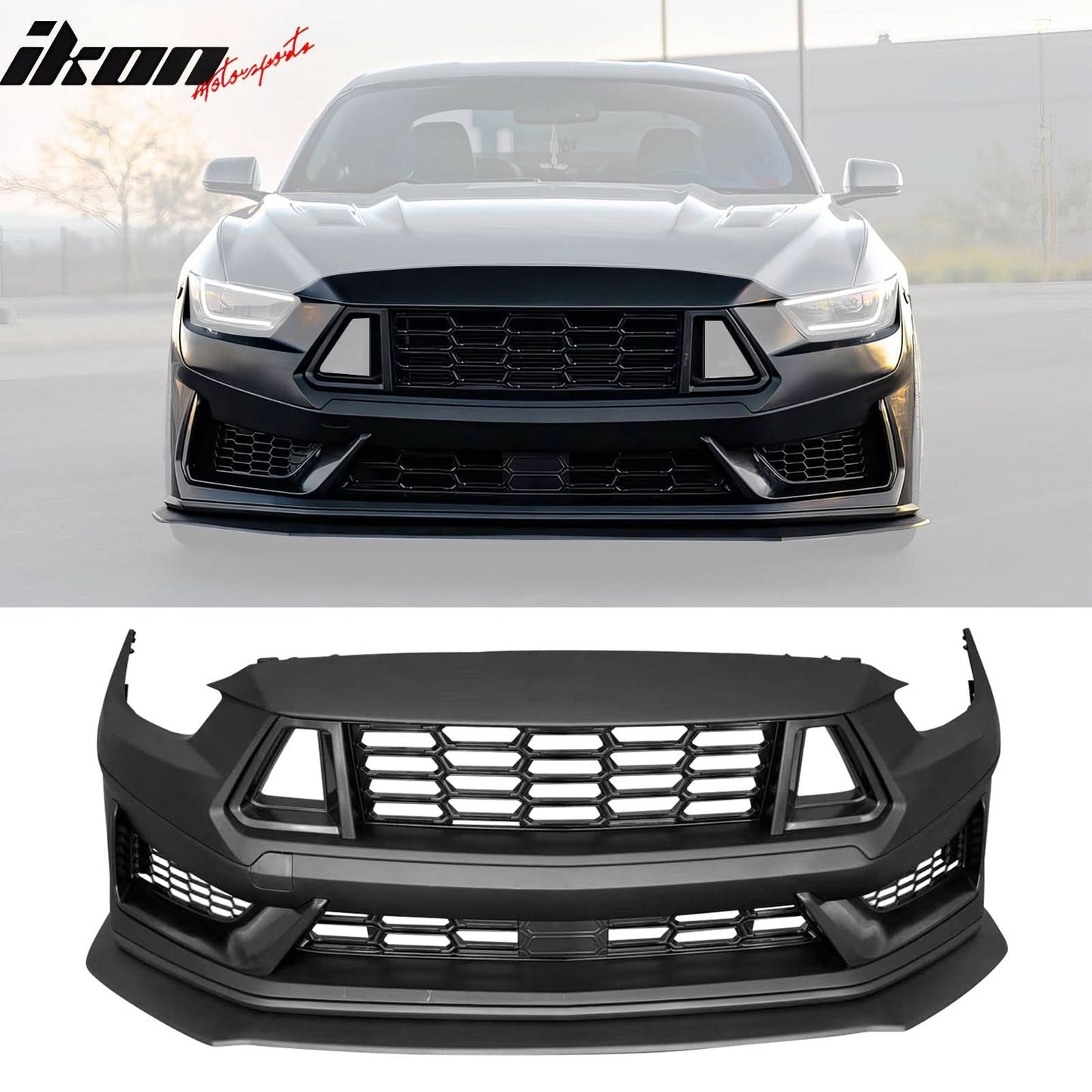 2015-2017 Ford Mustang Dark Horse Bumper Cover Switchback Headlight