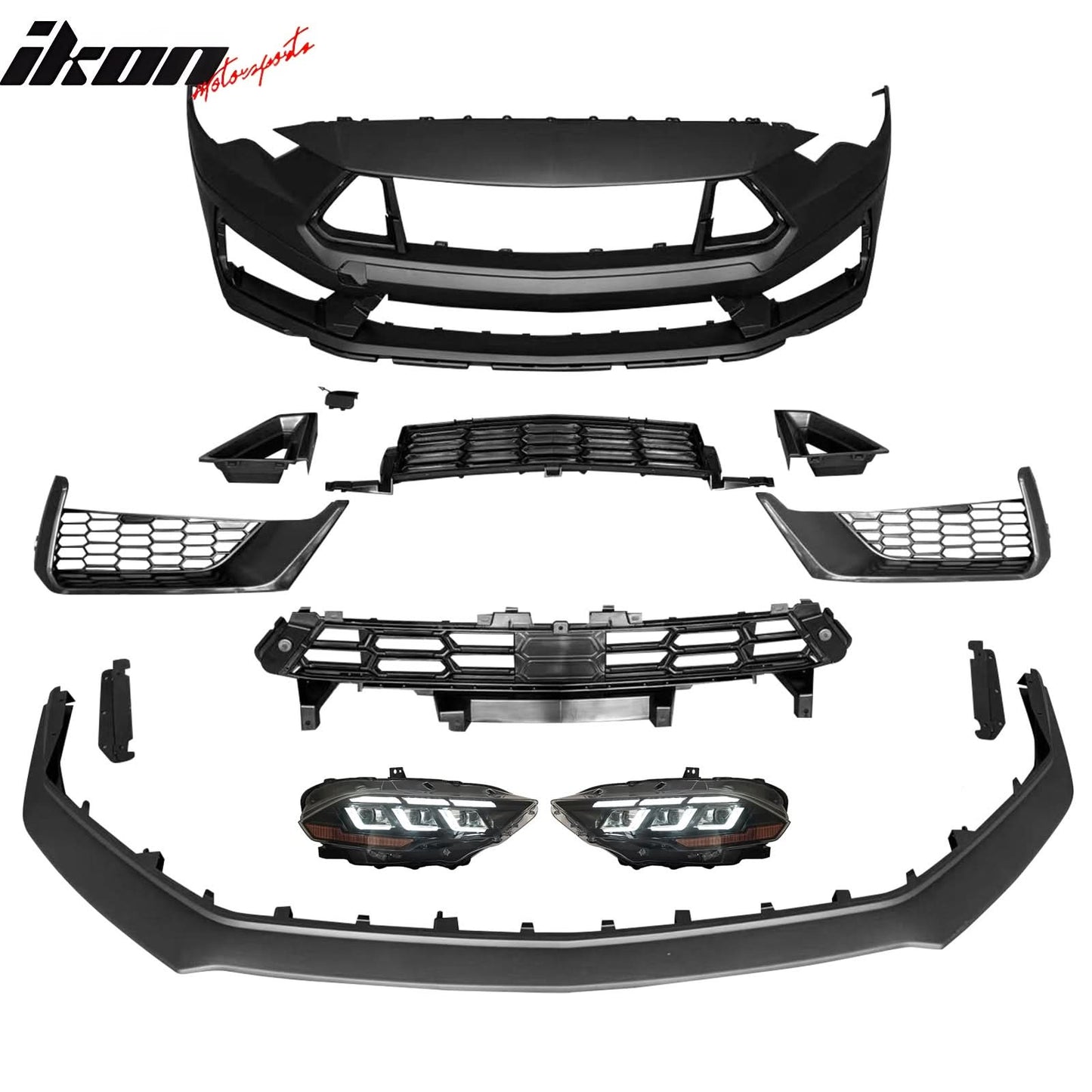 2018-2023 Ford Mustang Dark Horse Bumper Cover Switchback Headlight PP