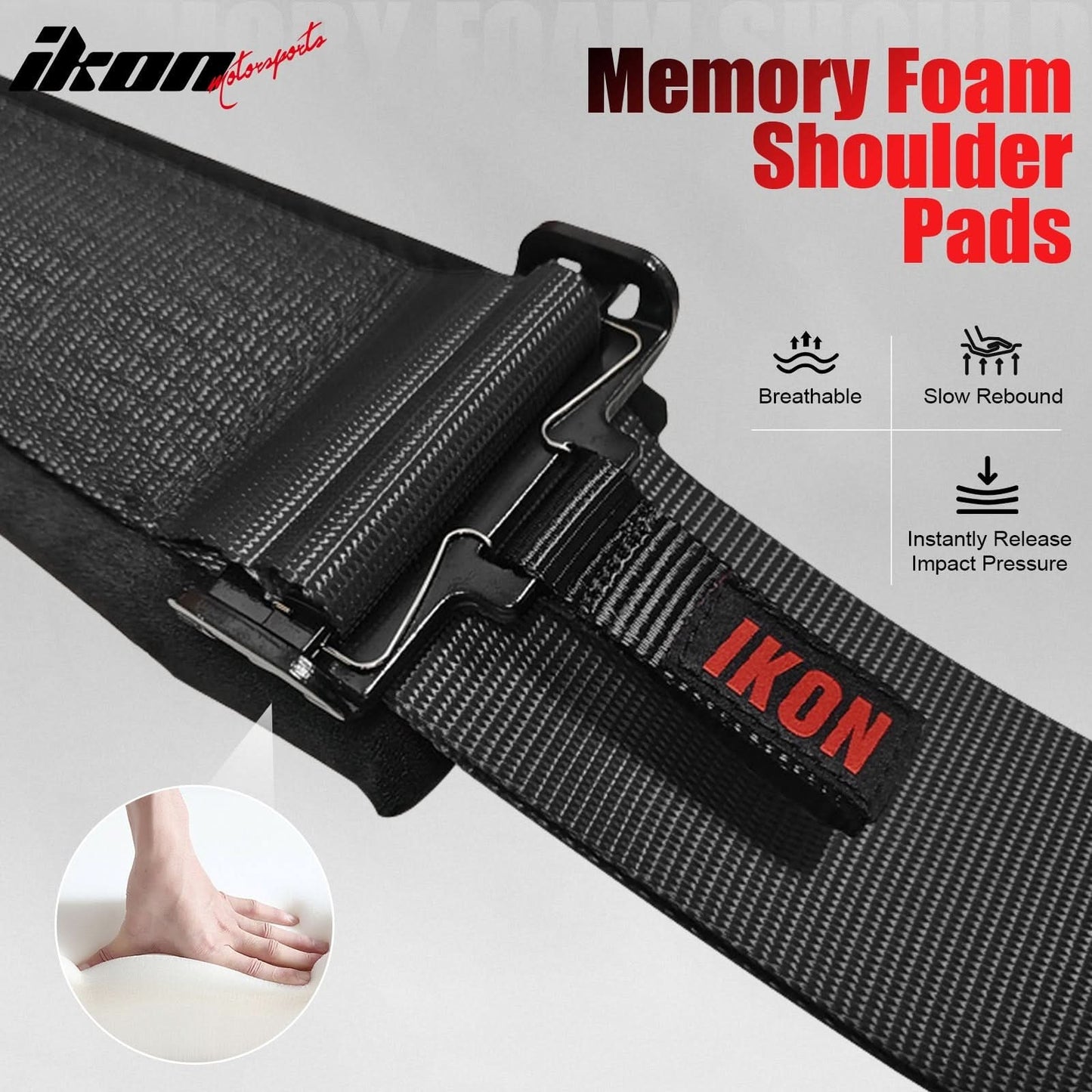 Universal Racing Seat Belt Harness 3" 4 Point Strap Buckle Nylon Black