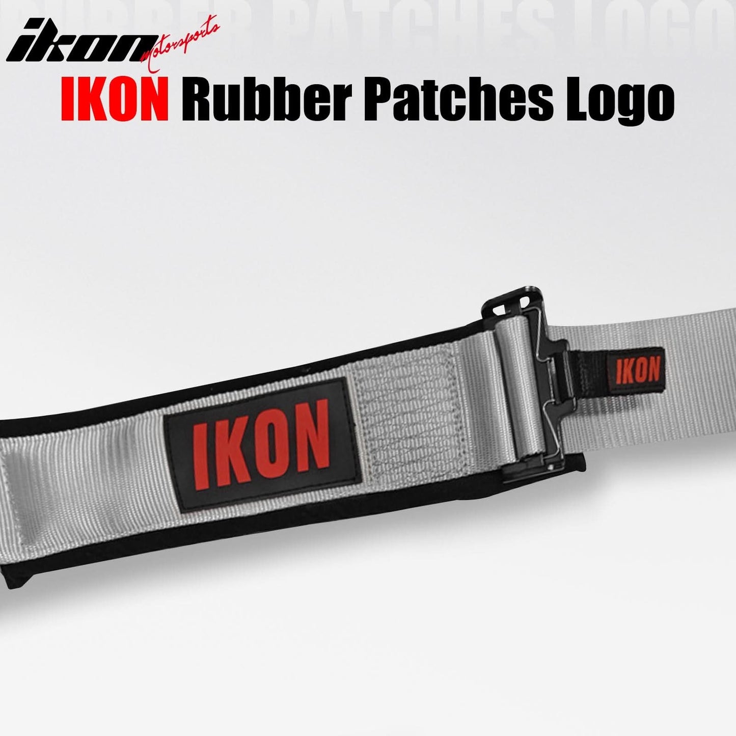 Universal 3" Wide 4 Point Buckle Racing Seat Belt Harness Nylon Grey
