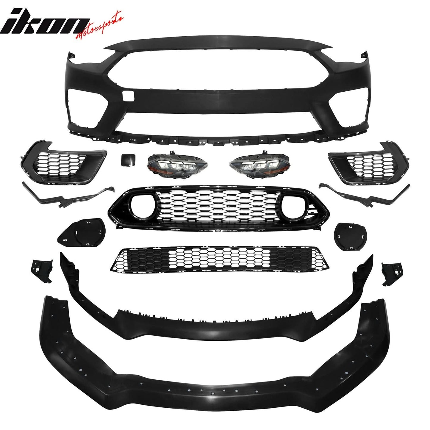 2018-2023 Ford Mustang Mach 1 Front Bumper Cover 24+ Headlights W/ Lip