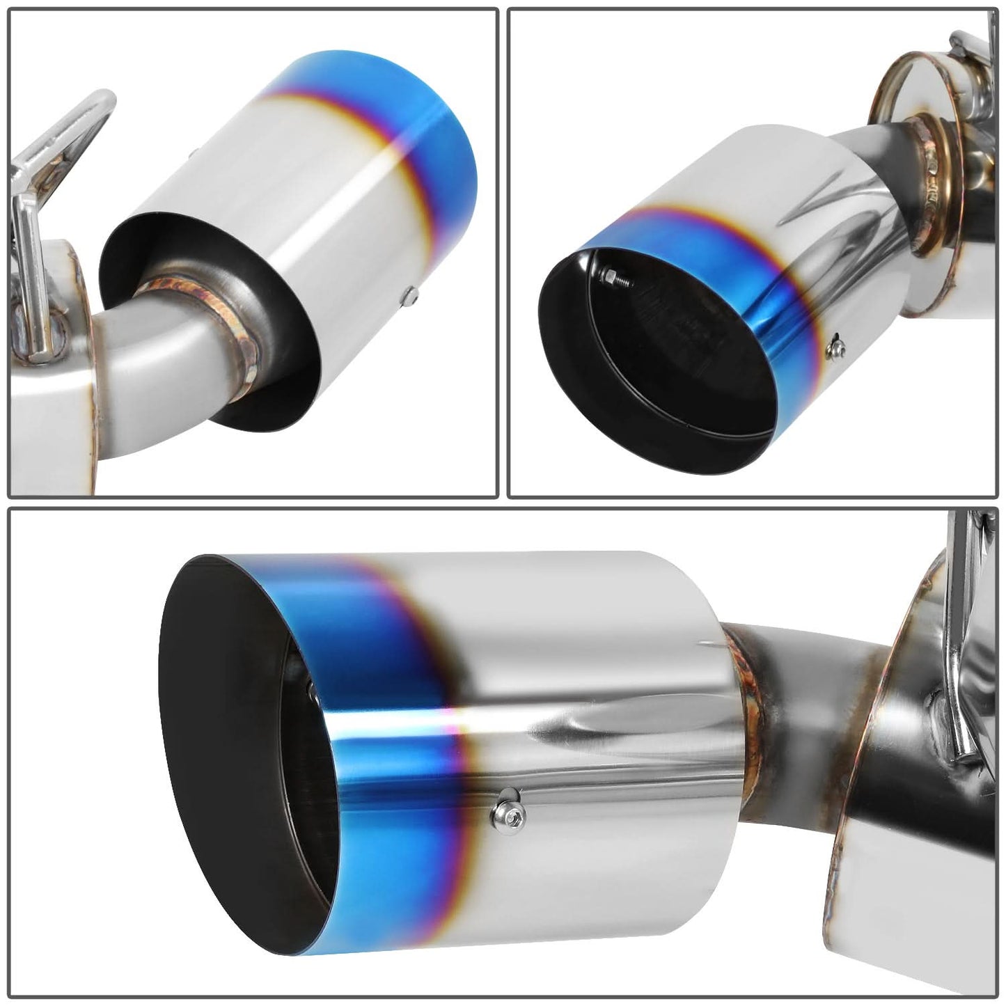 2003-2009 Nissan 350Z / G35 Axleback Exhaust Dual Burnt Tip Stainless Steel