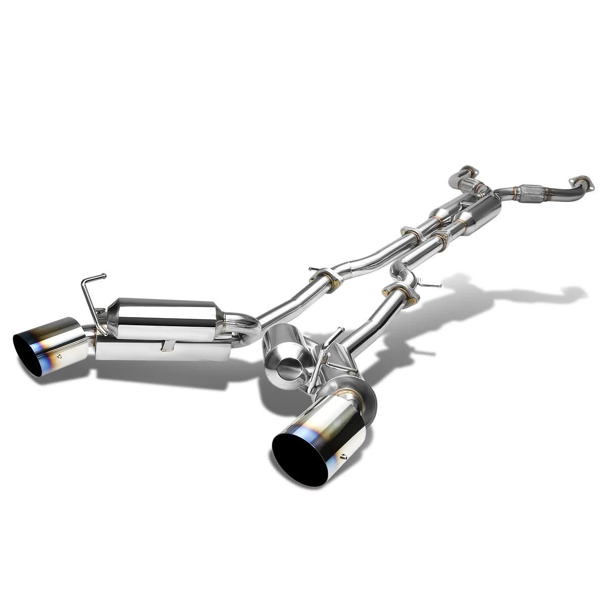 2009-2016 Nissan 370Z Catback Exhaust Dual Burnt Tip Stainless Steel