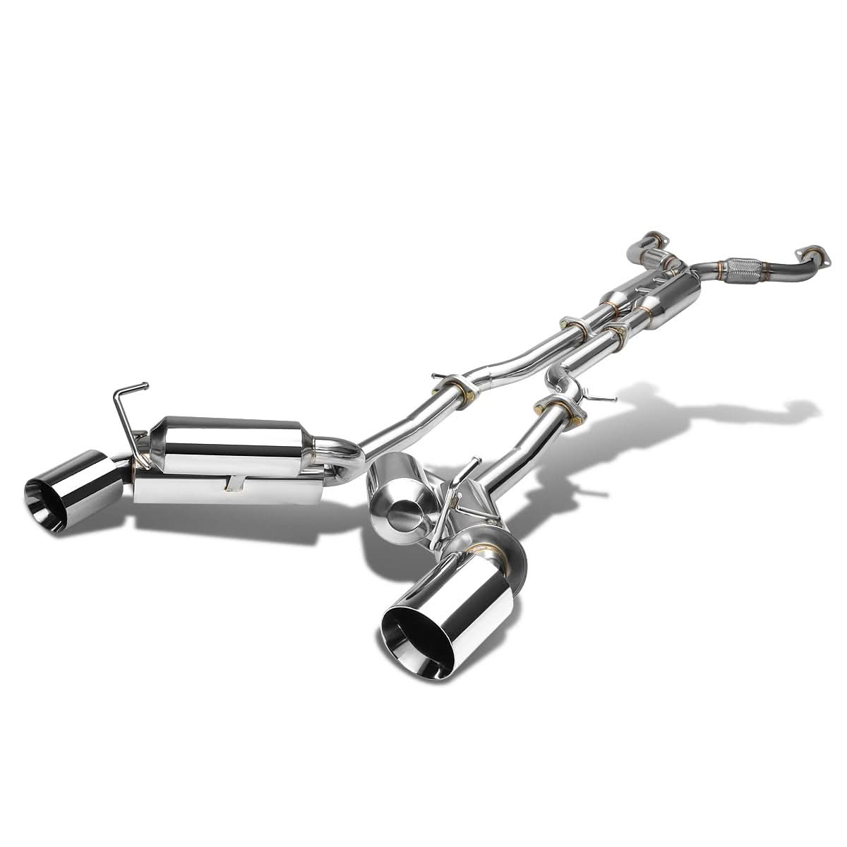 09-16 Nissan 370Z Dual Rolled Tip Catback Exhaust Stainless Steel
