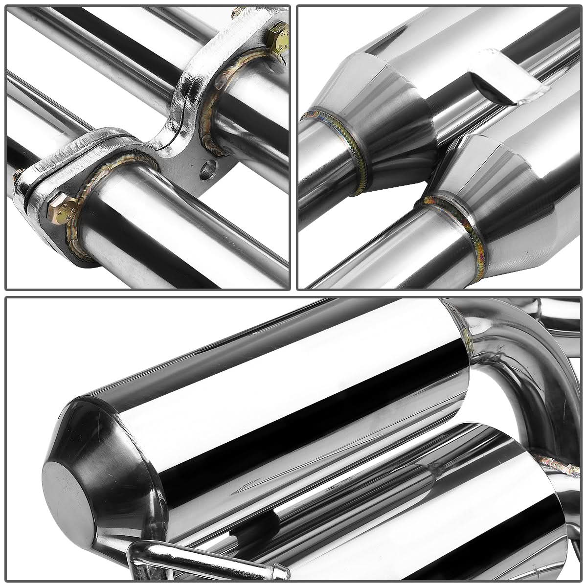 09-16 Nissan 370Z Dual Rolled Tip Catback Exhaust Stainless Steel
