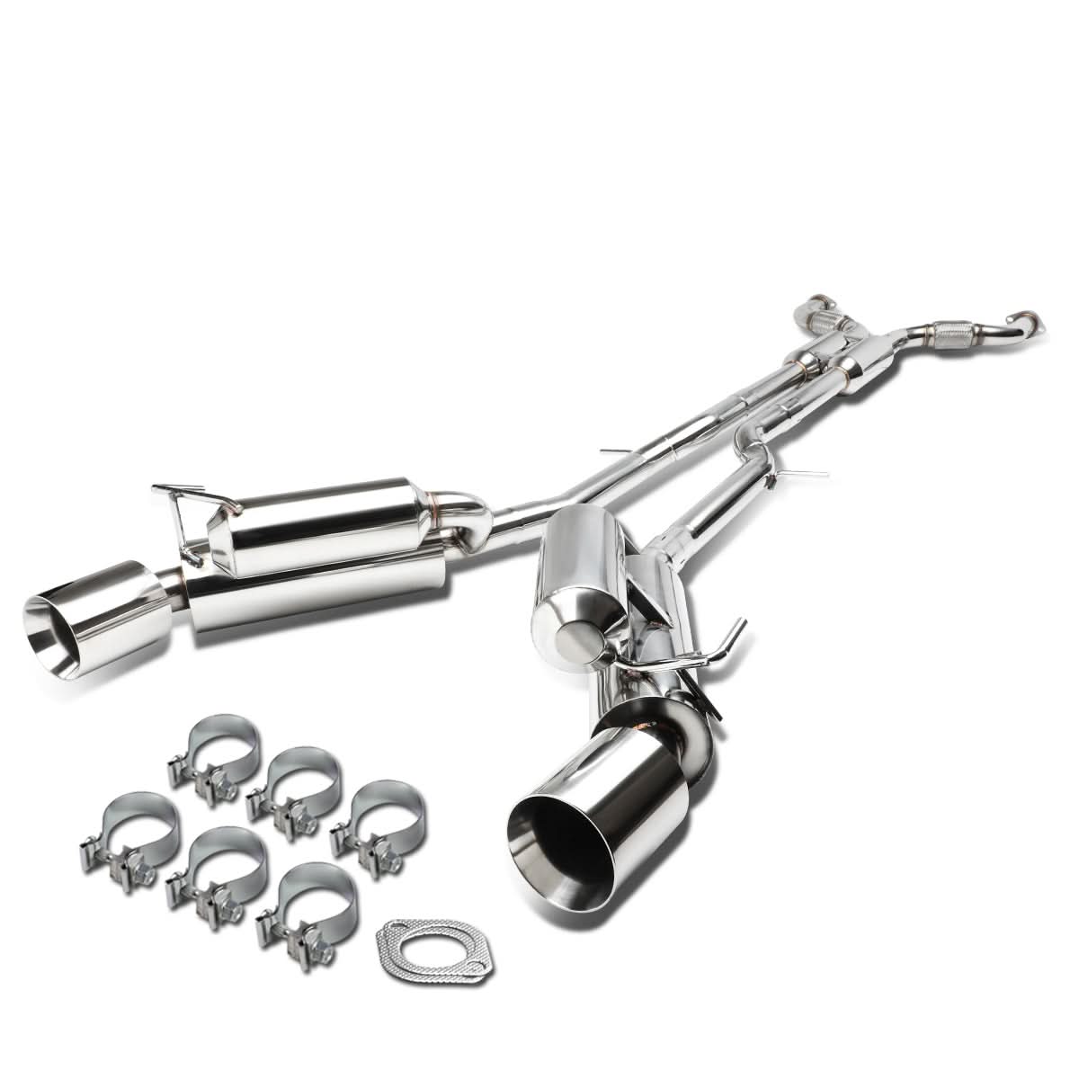 09-18 Nissan 370Z Catback Exhaust System Dual Rolled Tip Stainless Steel