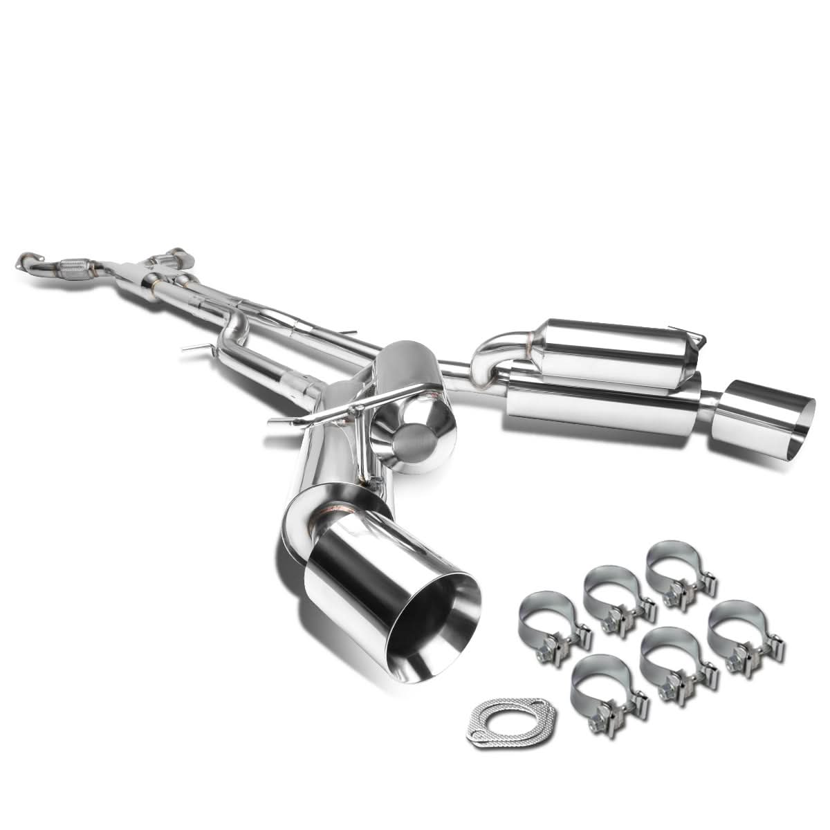 09-18 Nissan 370Z Catback Exhaust System Dual Rolled Tip Stainless Steel