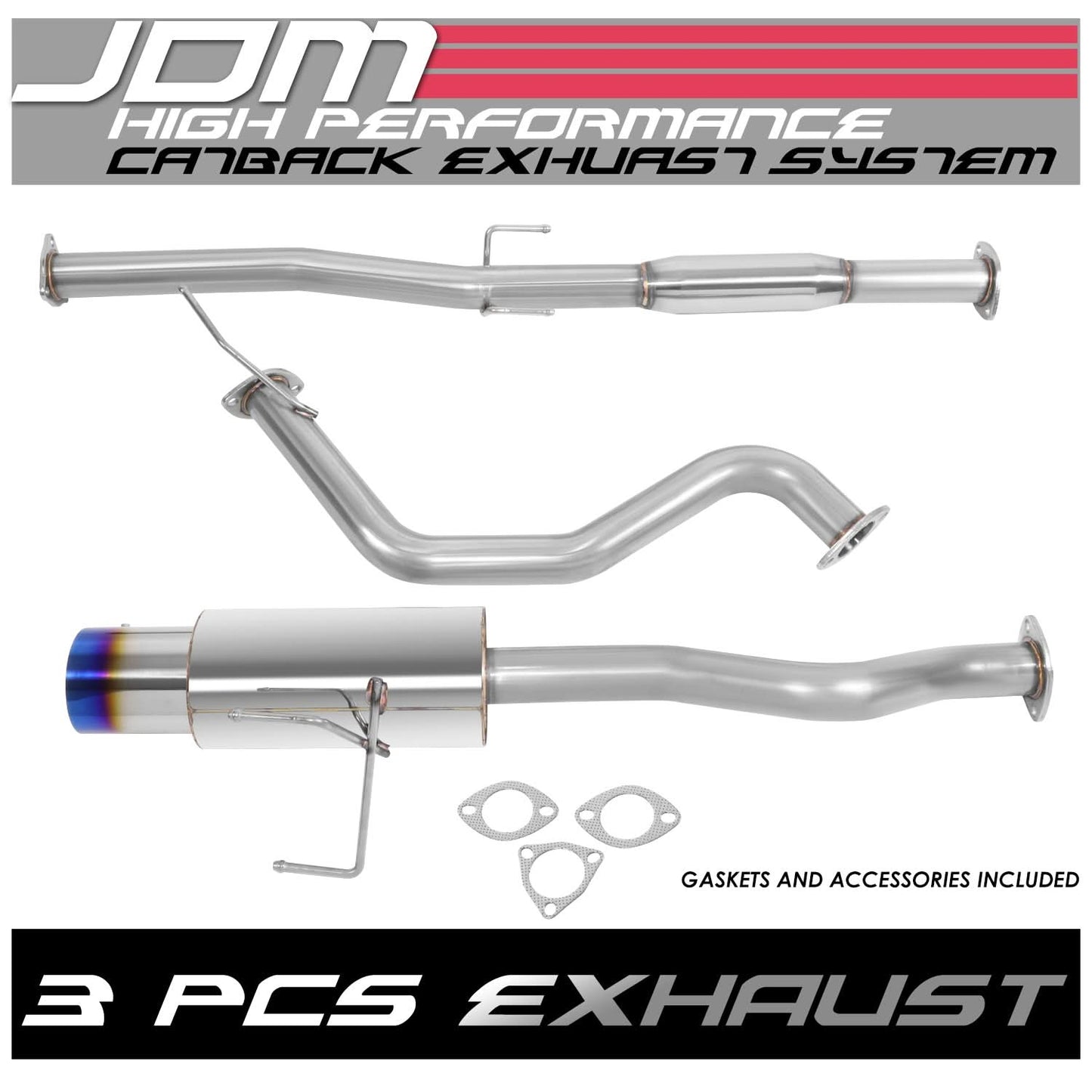 1994-2001 Acura Integra 2-Door GSR Catback Exhaust - Stainless Steel