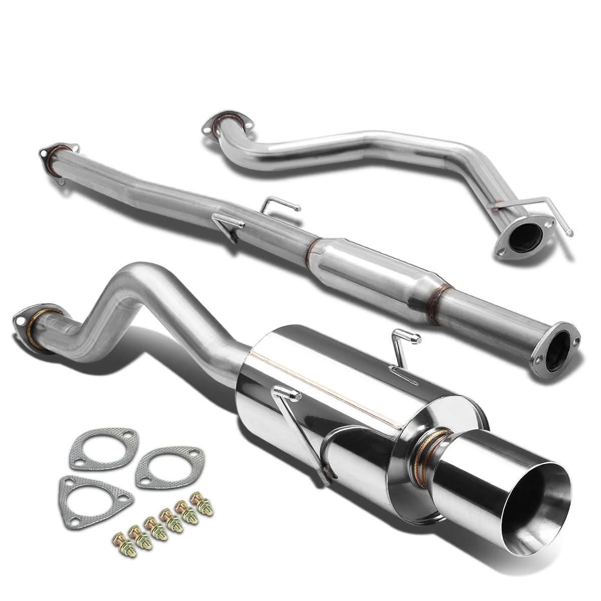 94-01 Acura Integra Catback Exhaust Single Rolled Tip Stainless Steel