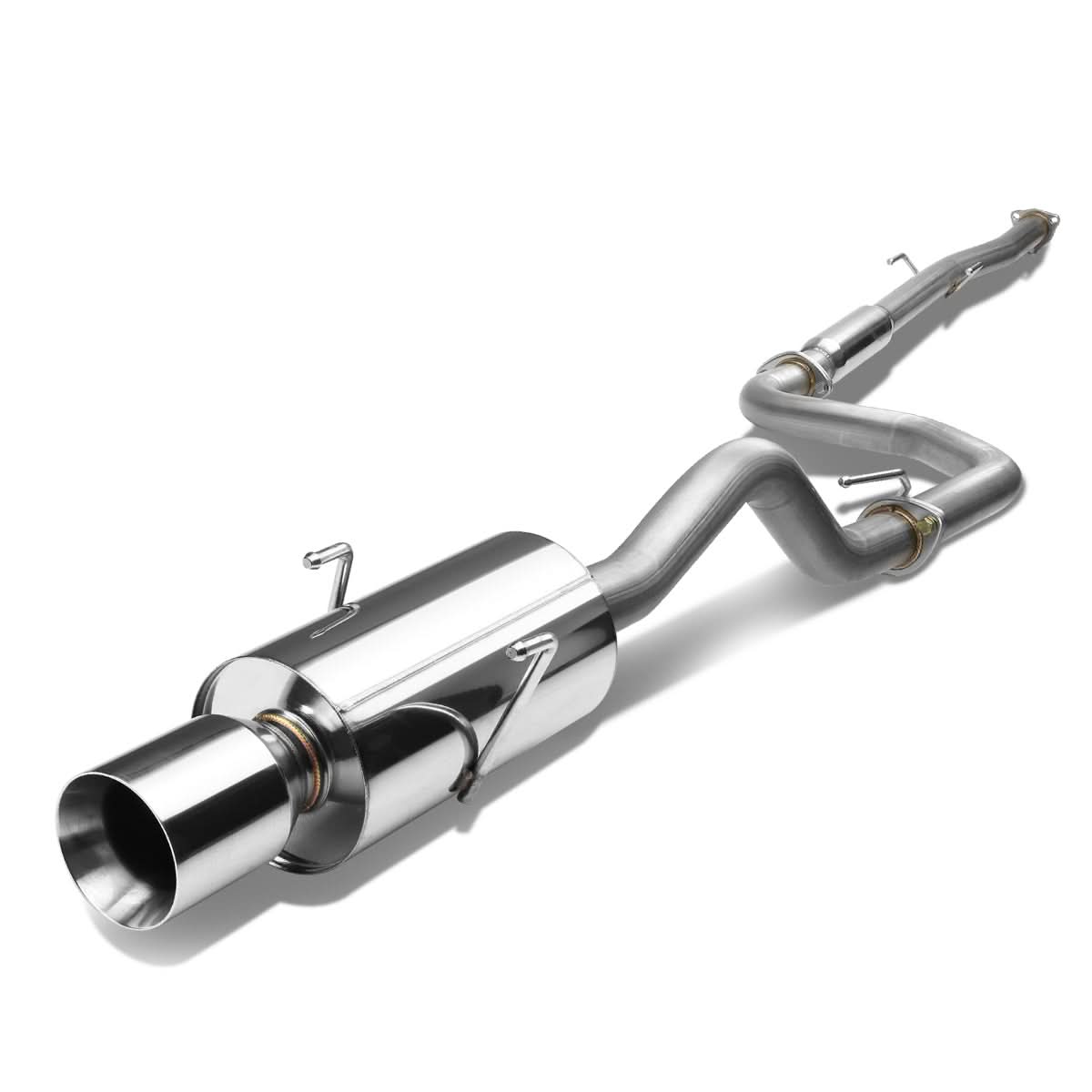 94-01 Acura Integra Catback Exhaust Single Rolled Tip Stainless Steel