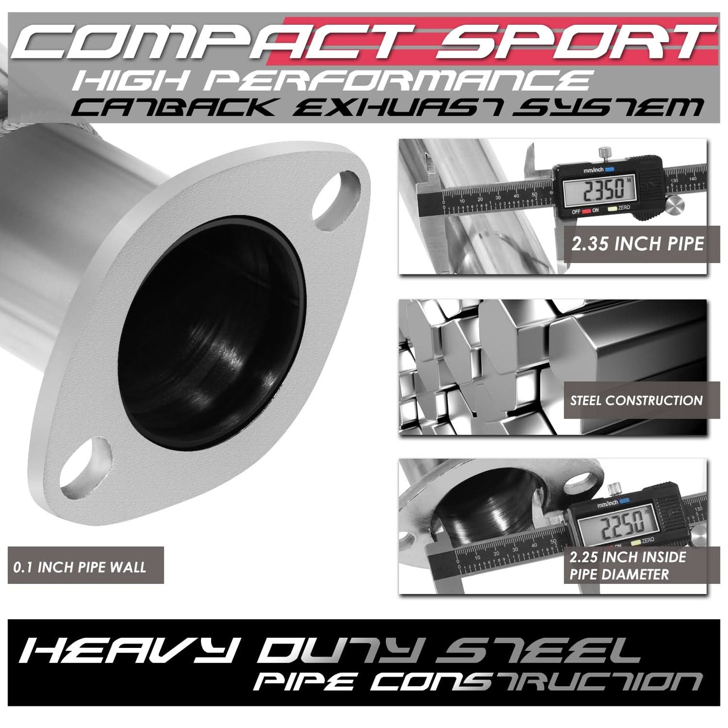 05-10 Chevrolet Cobalt / 07-10 Pontiac G5 Catback Exhaust - Stainless Steel
