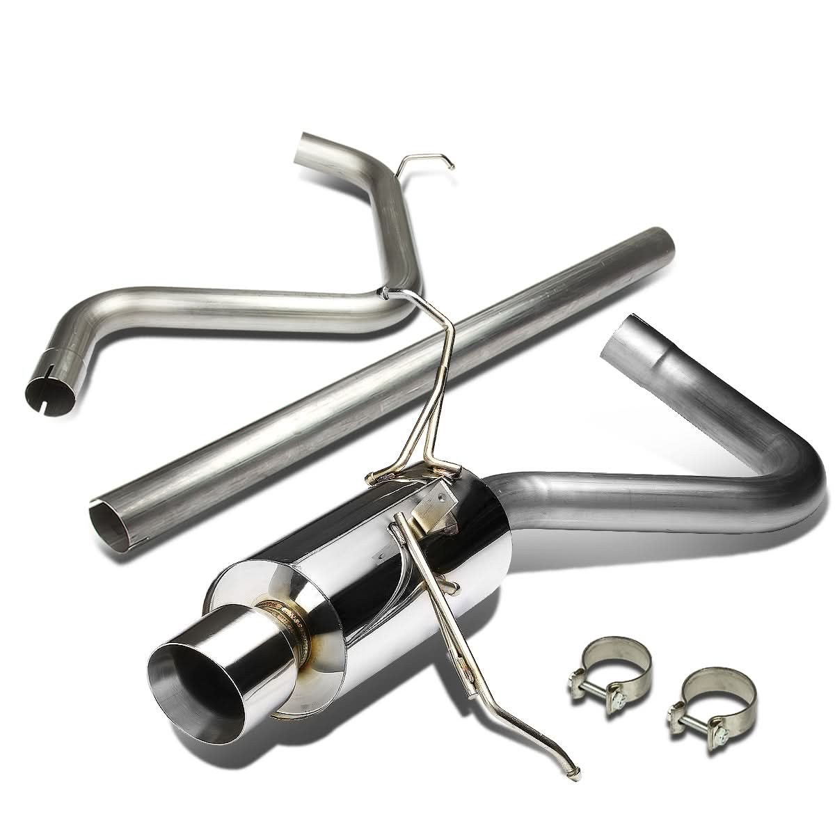 01-06 Chrysler PT Cruiser Single Rolled Tip Catback Exhaust Stainless Steel