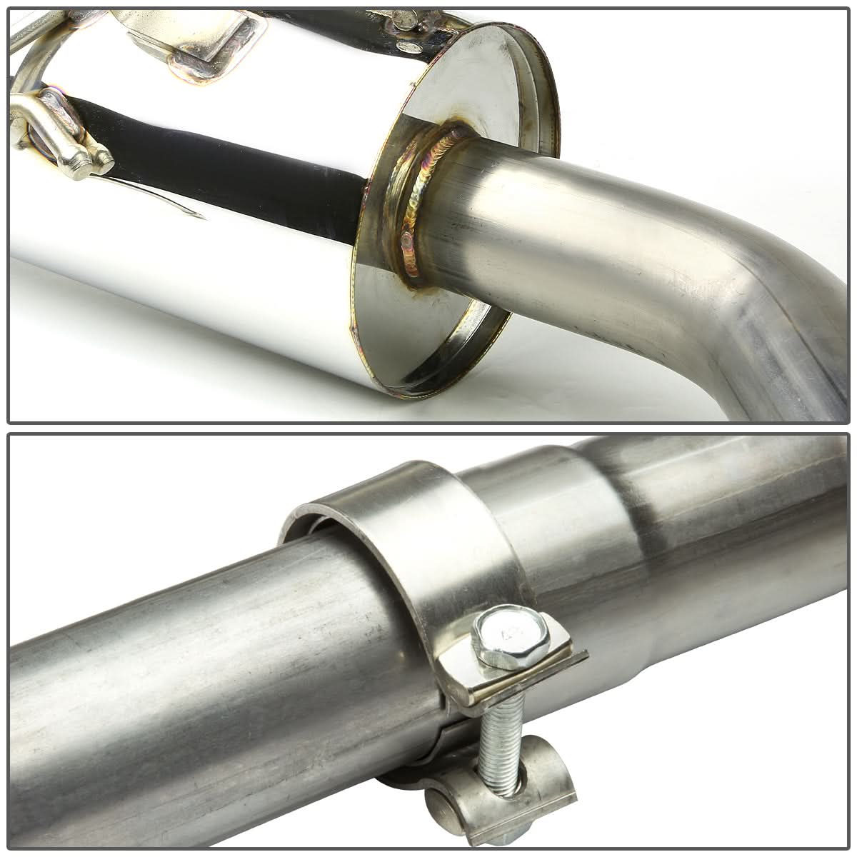 01-06 Chrysler PT Cruiser Single Rolled Tip Catback Exhaust Stainless Steel