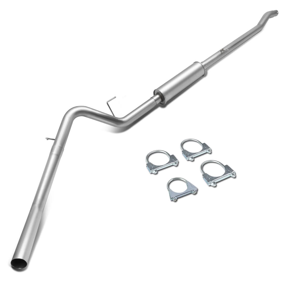 2005-2007 Dodge Dakota Catback Exhaust System Single Tip Stainless Steel