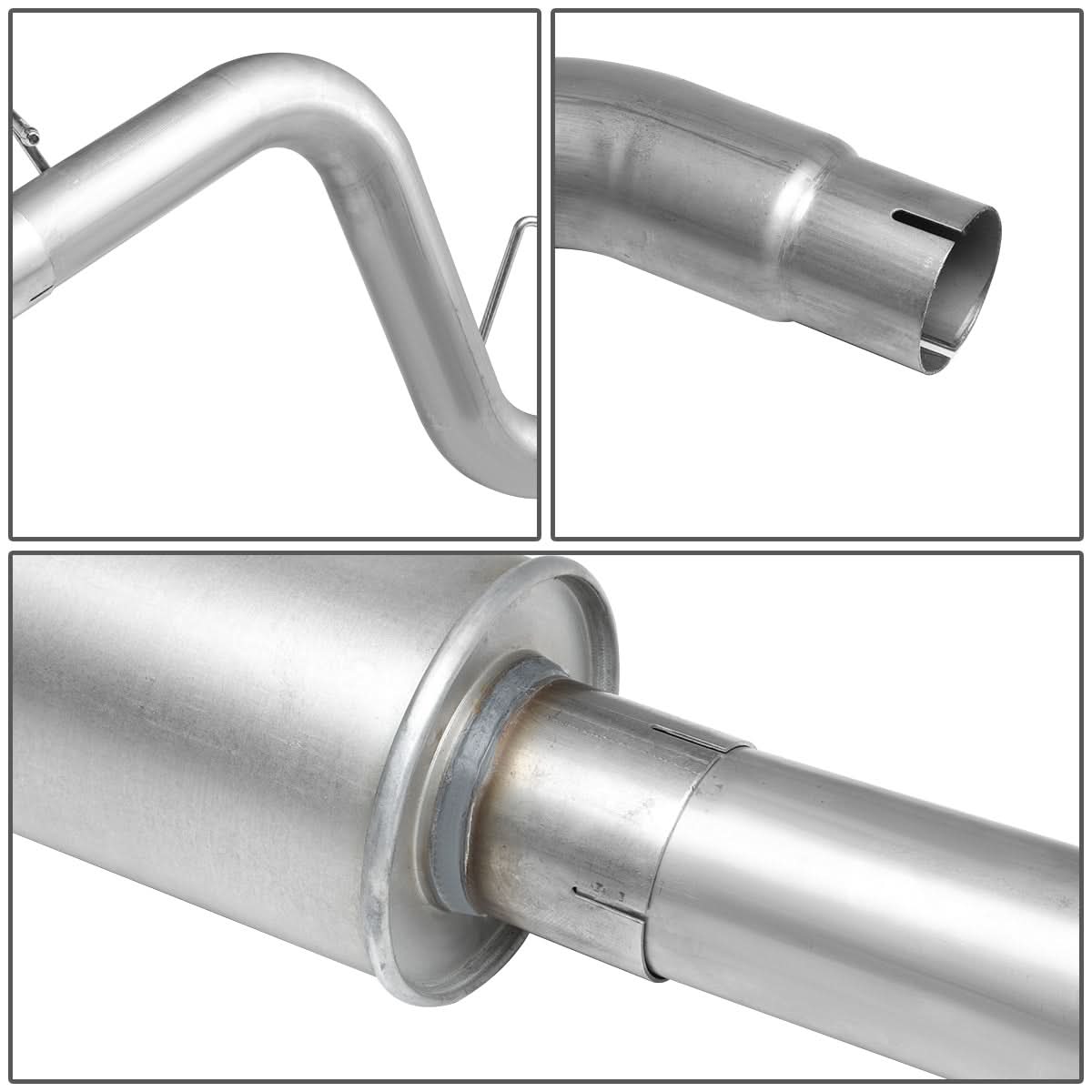 2005-2007 Dodge Dakota Catback Exhaust System Single Tip Stainless Steel