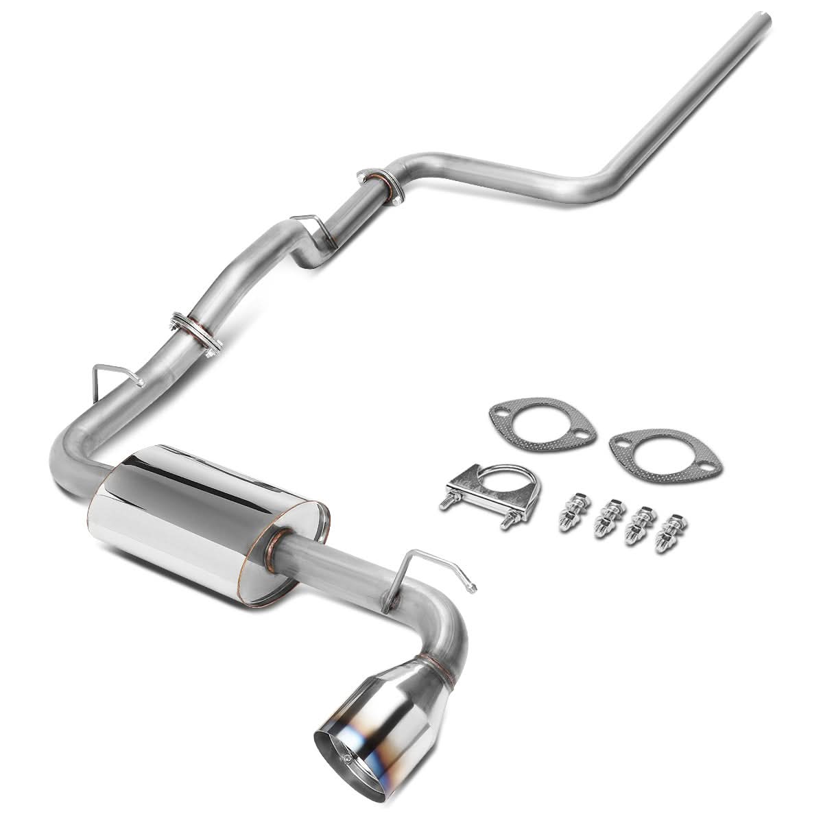 00-05 Dodge Neon Single Burnt Tip Catback Exhaust - Stainless Steel