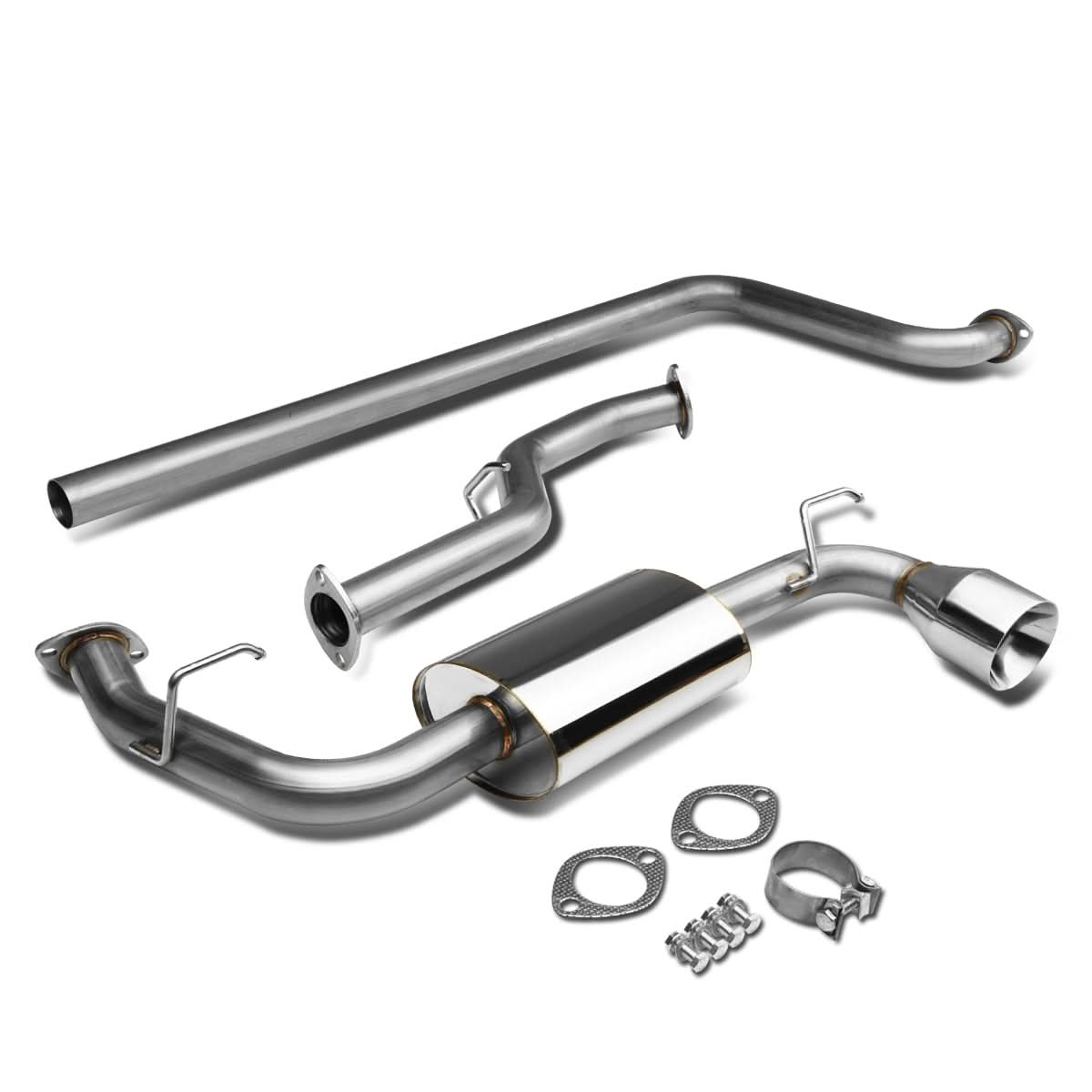 2000-2005 Dodge Neon Single Rolled Tip Catback Exhaust Stainless Steel