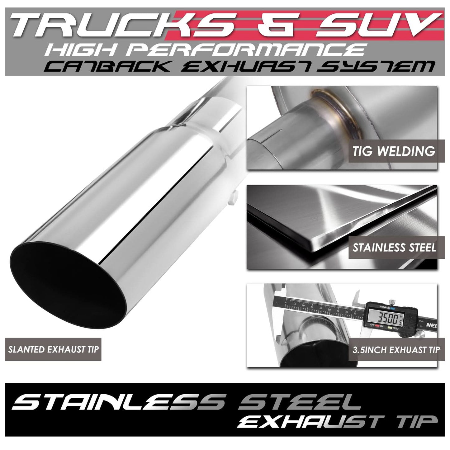 2004-2005 Dodge Ram 5.7L Catback Exhaust System Stainless Steel