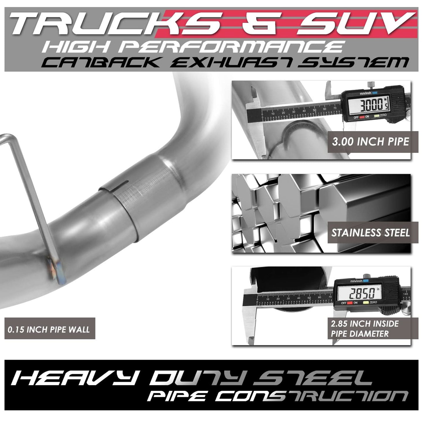 2004-2005 Dodge Ram 5.7L Catback Exhaust System Stainless Steel