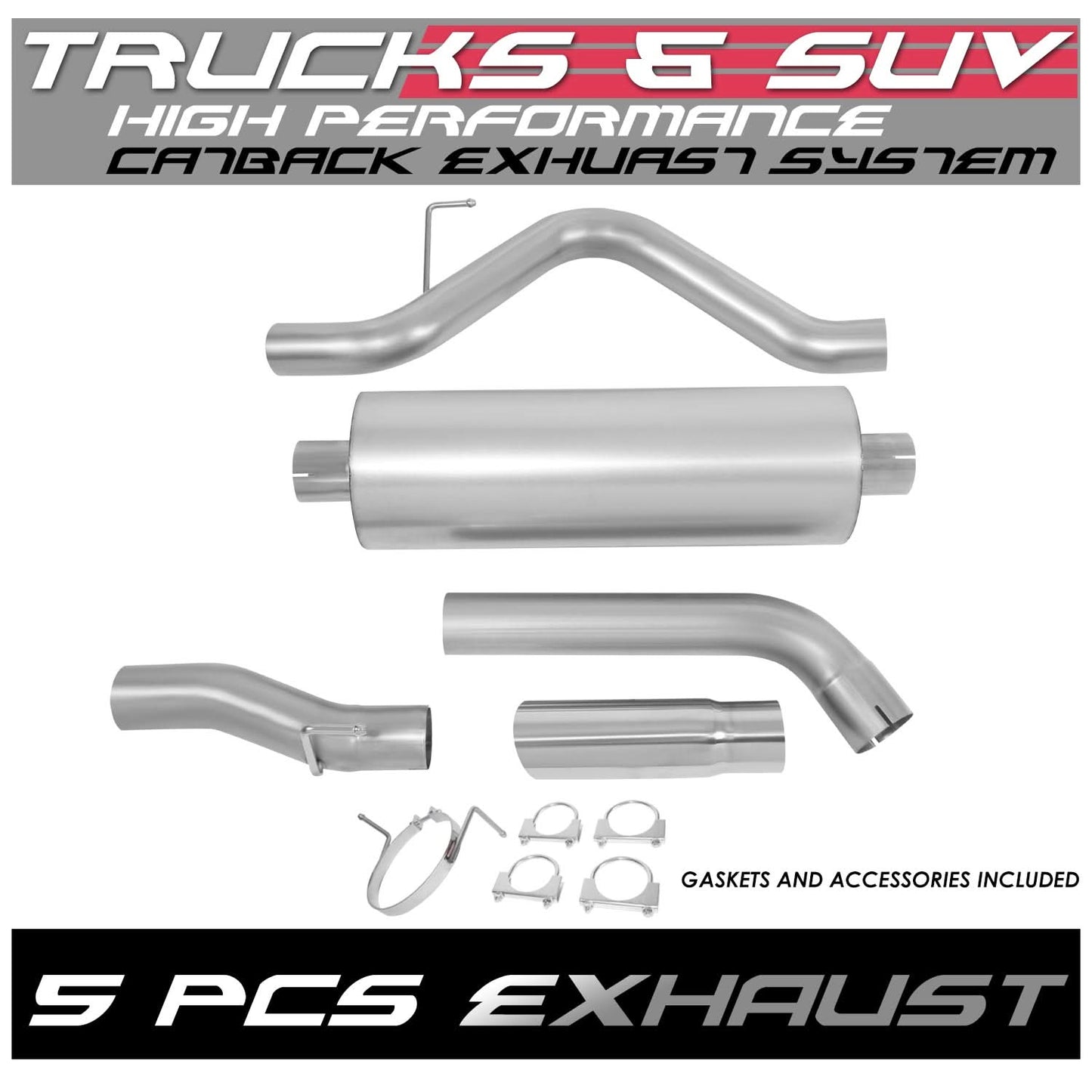 2004-2005 Dodge Ram 5.7L Catback Exhaust System Stainless Steel