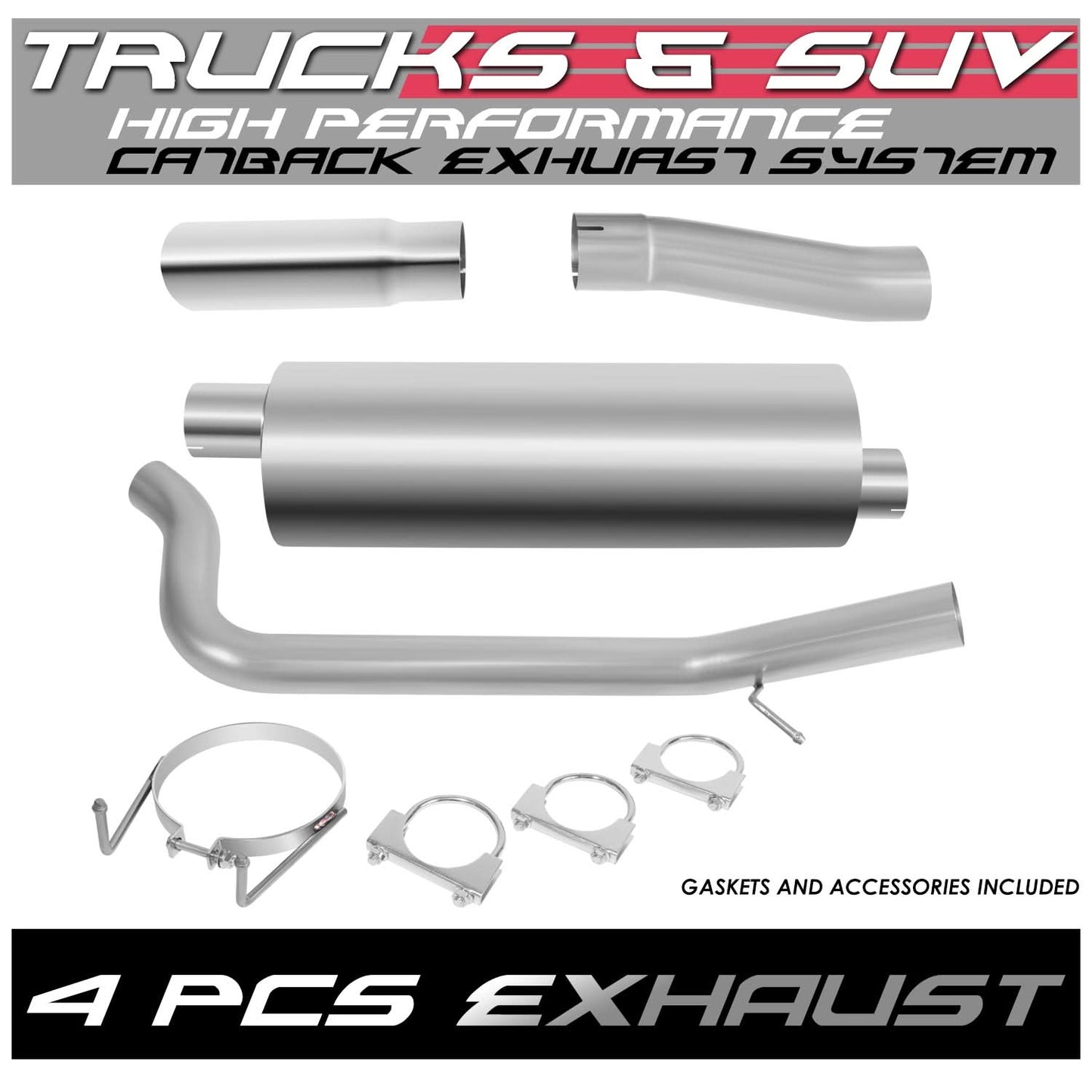 09-17 Dodge Ram 1500/2500/3500 Single Tip Catback Exhaust Stainless Steel