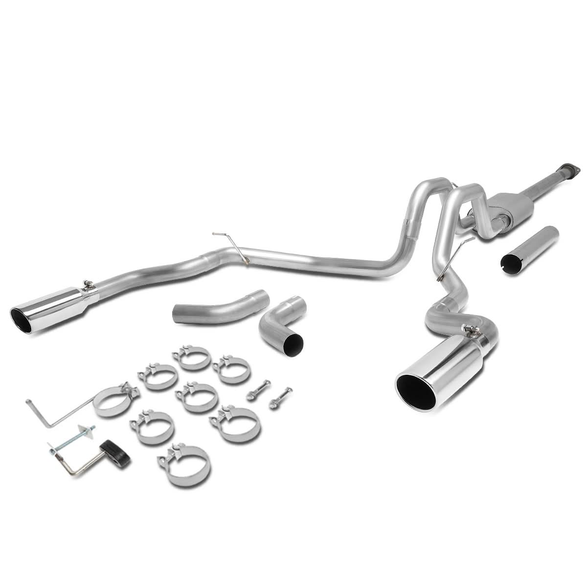 2015-2019 Ford F-150 Dual Tip Catback Exhaust System Stainless Steel