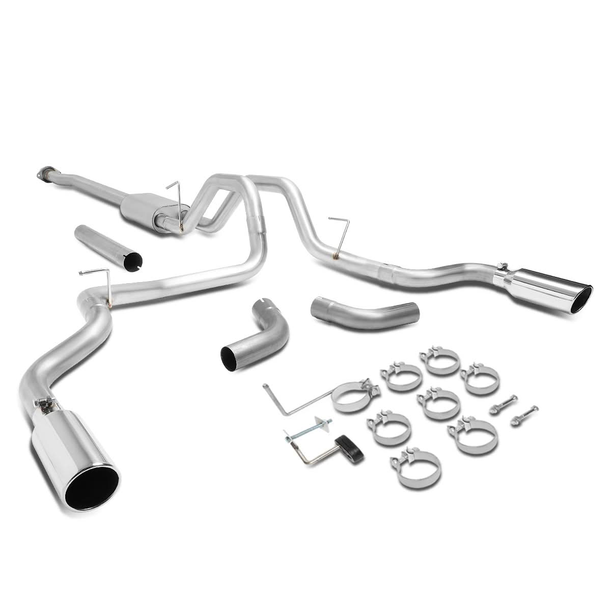 2015-2019 Ford F-150 Dual Tip Catback Exhaust System Stainless Steel