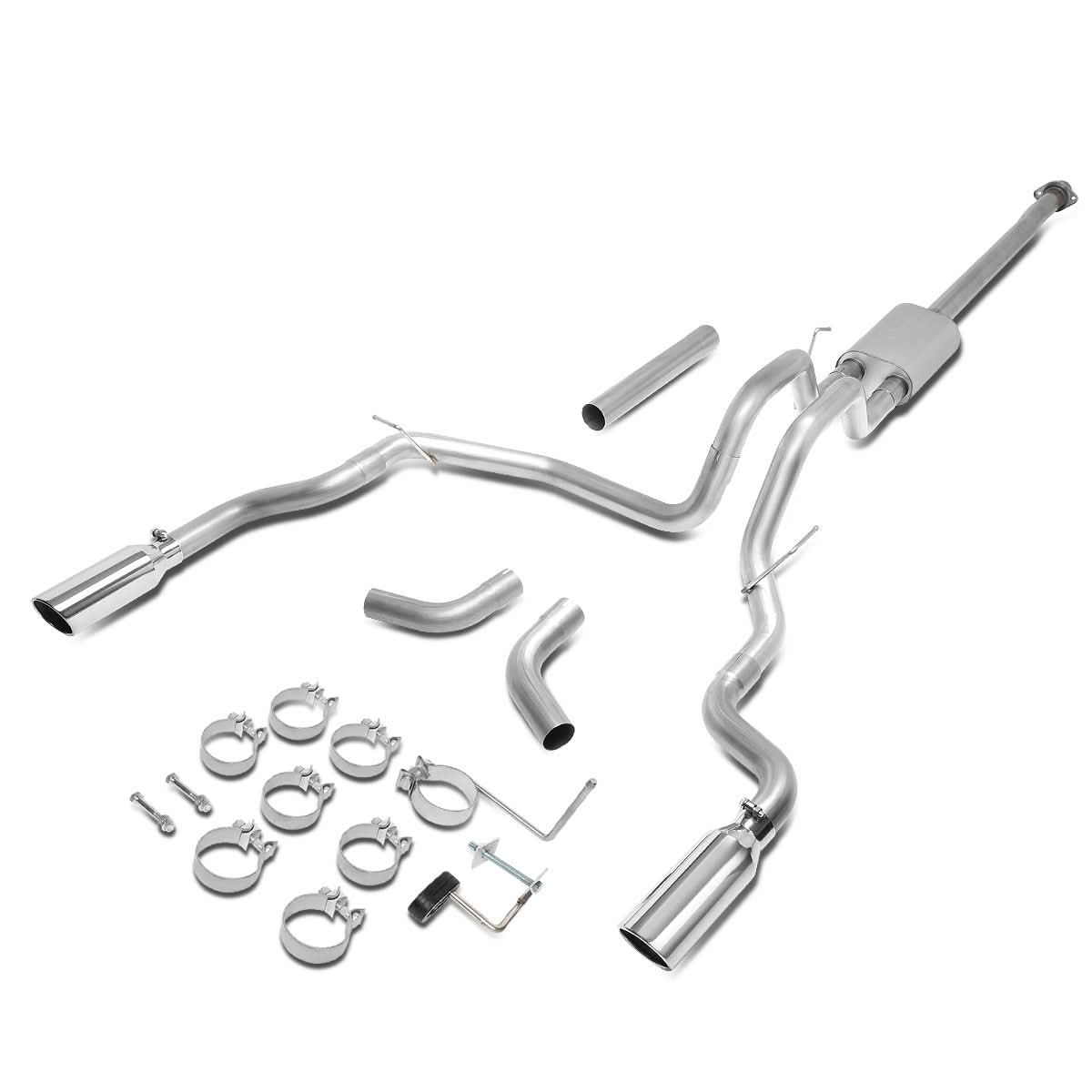 2015-2019 Ford F-150 Dual Tip Catback Exhaust System Stainless Steel