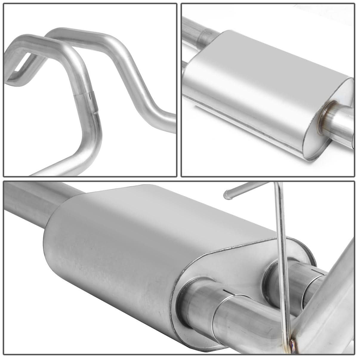 2015-2019 Ford F-150 Dual Tip Catback Exhaust System Stainless Steel