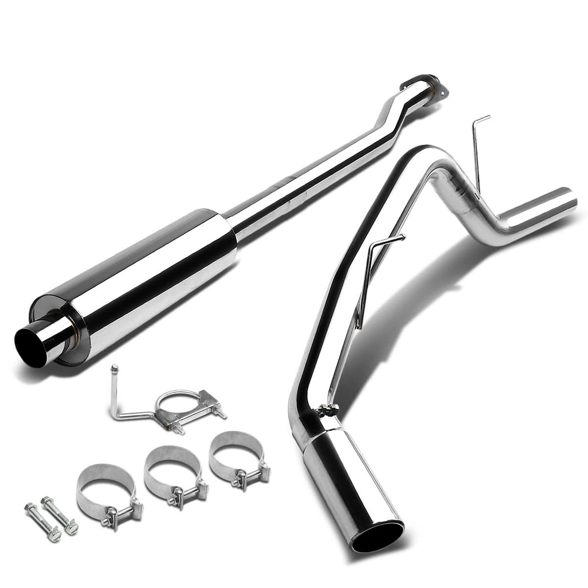 97-04 Ford F-150 Catback Exhaust System Single Tip Stainless Steel