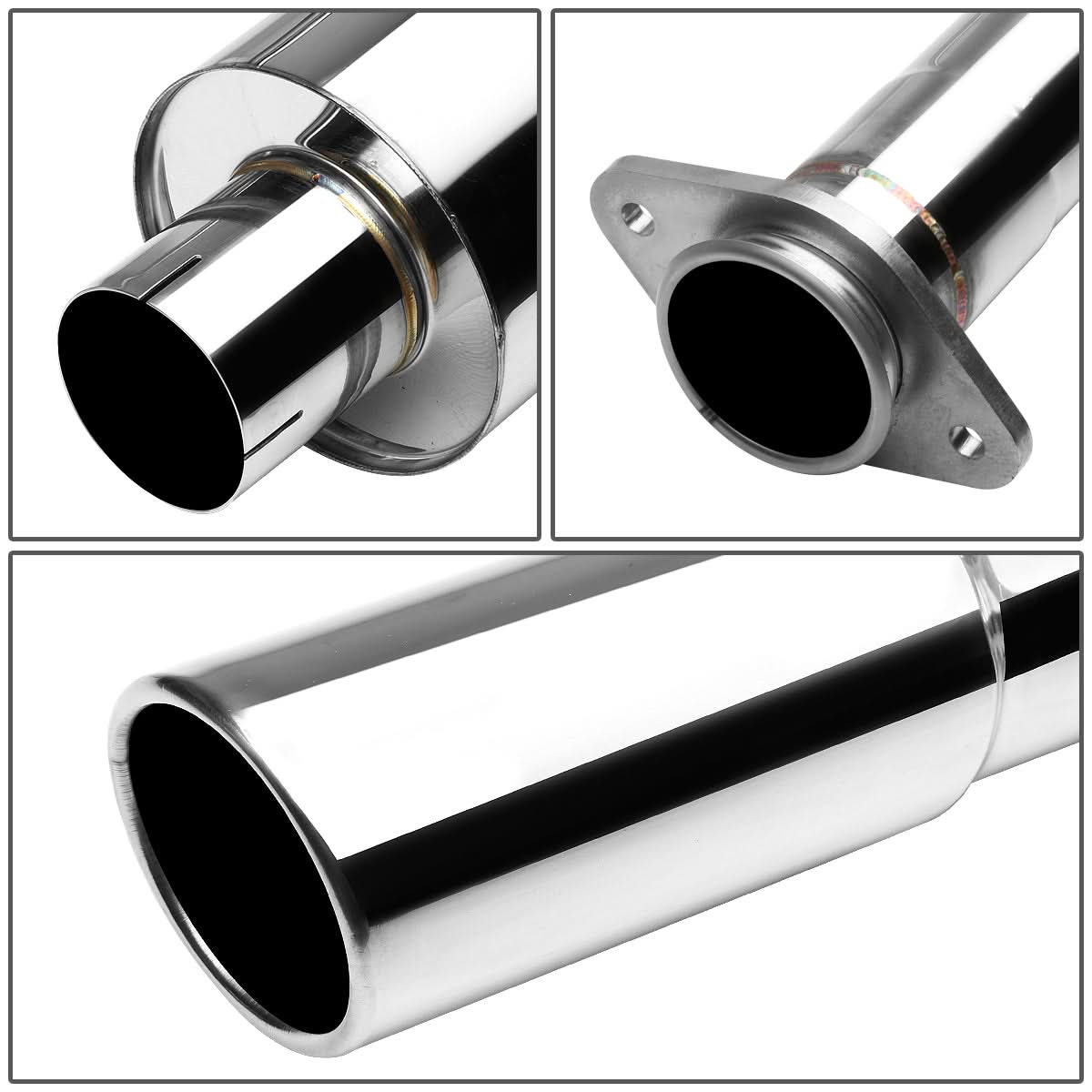 97-04 Ford F-150 Catback Exhaust System Single Tip Stainless Steel