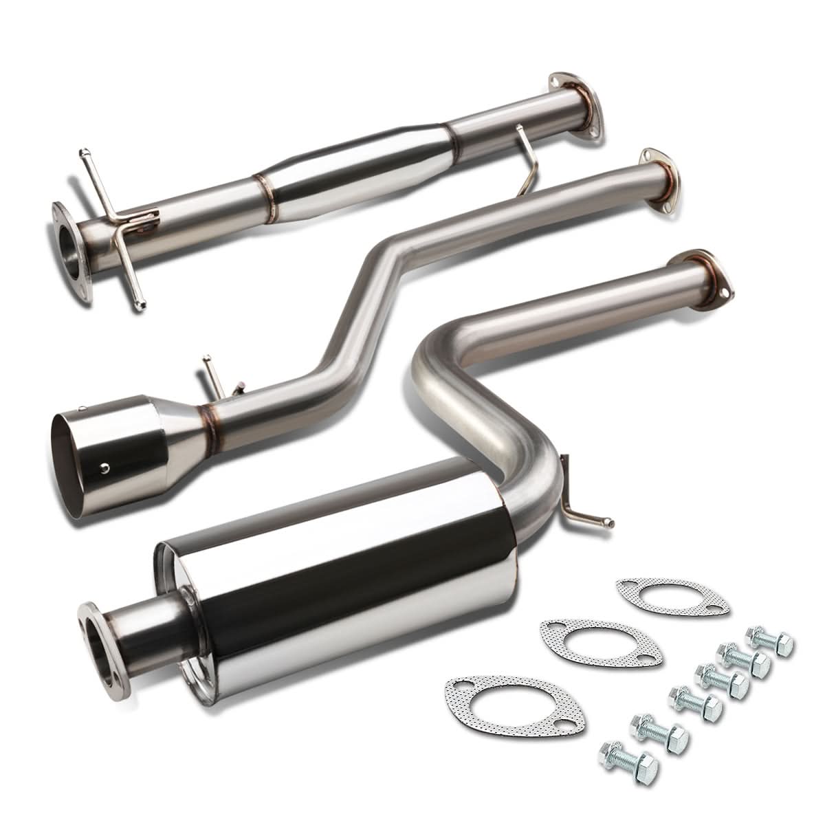 00-04 Ford Focus Single Tip Catback Exhaust Stainless Steel