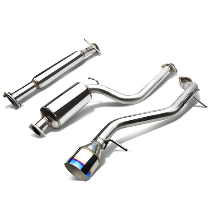 2000-2004 Ford Focus Catback Exhaust Single Burnt Tip Stainless Steel