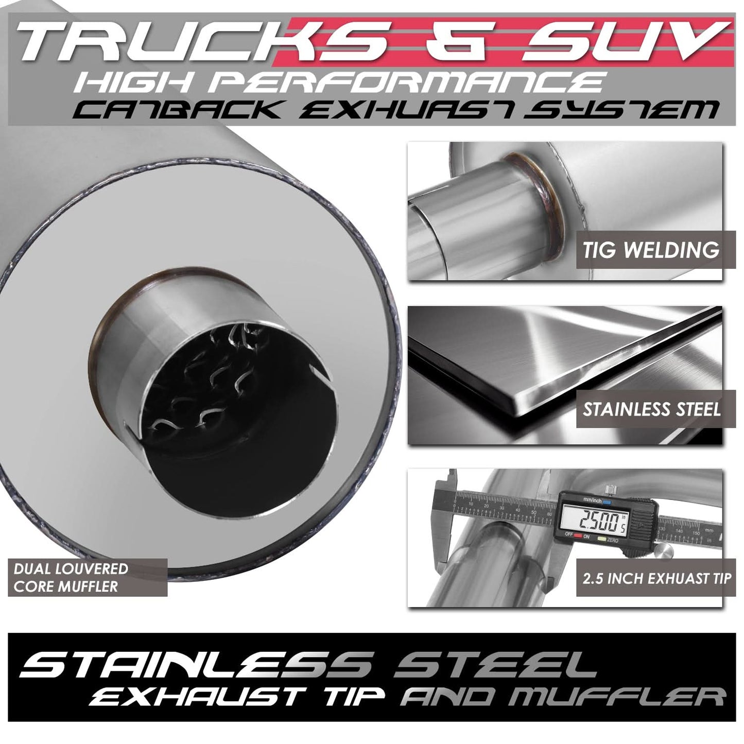 07-14 Toyota FJ Cruiser Catback Exhaust System - Stainless Steel