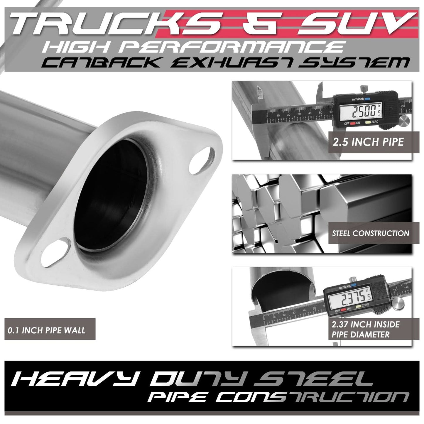 07-14 Toyota FJ Cruiser Catback Exhaust System - Stainless Steel